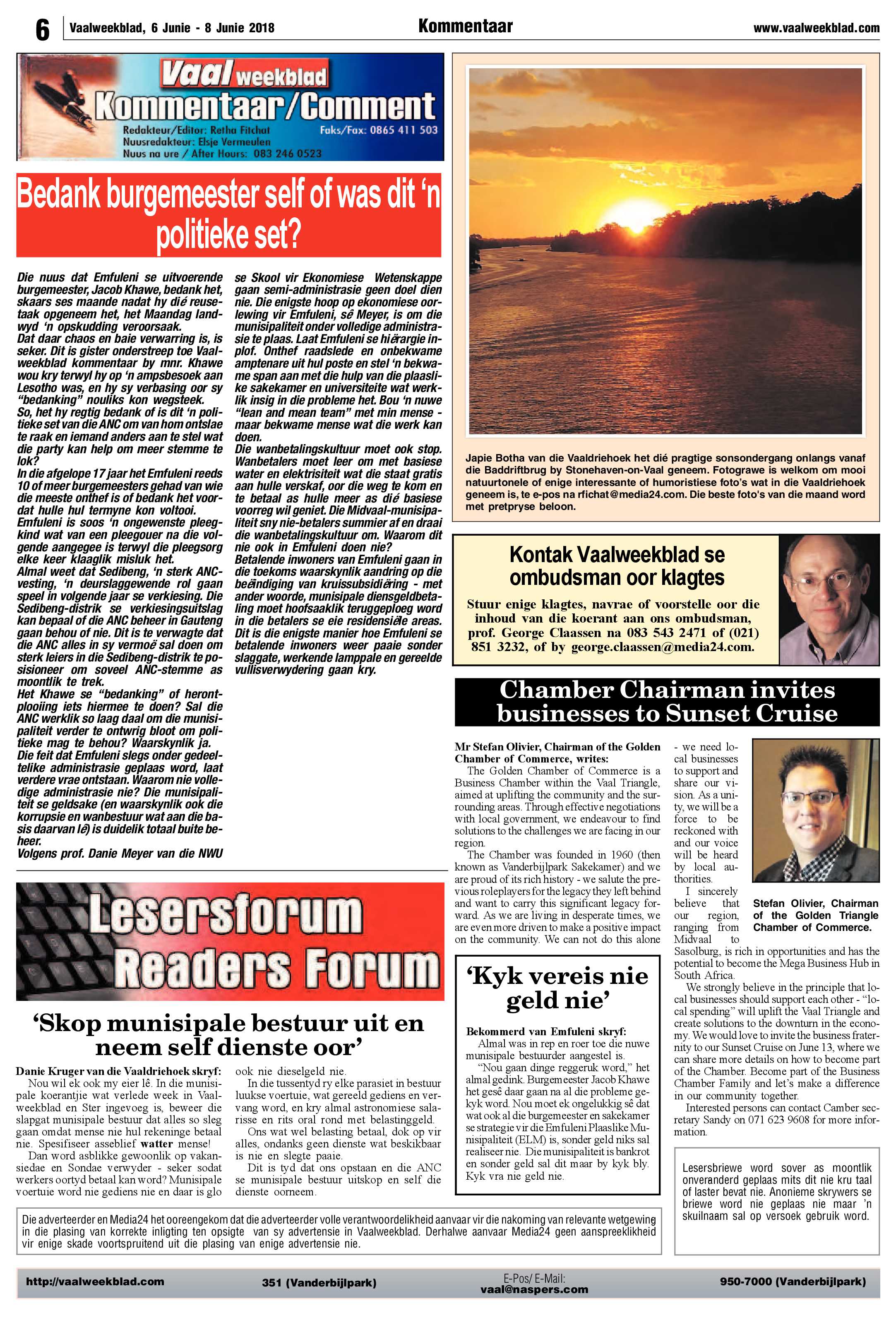 Vaalweekblad 6 – 8 Junie 2018 page 6