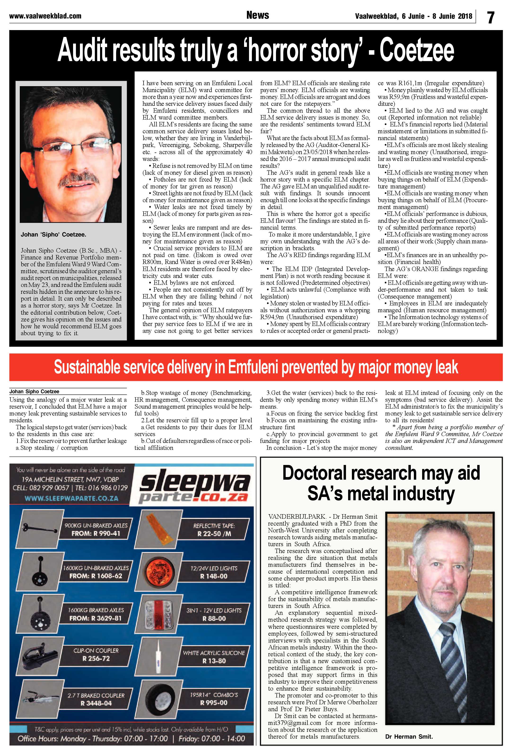 Vaalweekblad 6 – 8 Junie 2018 page 7