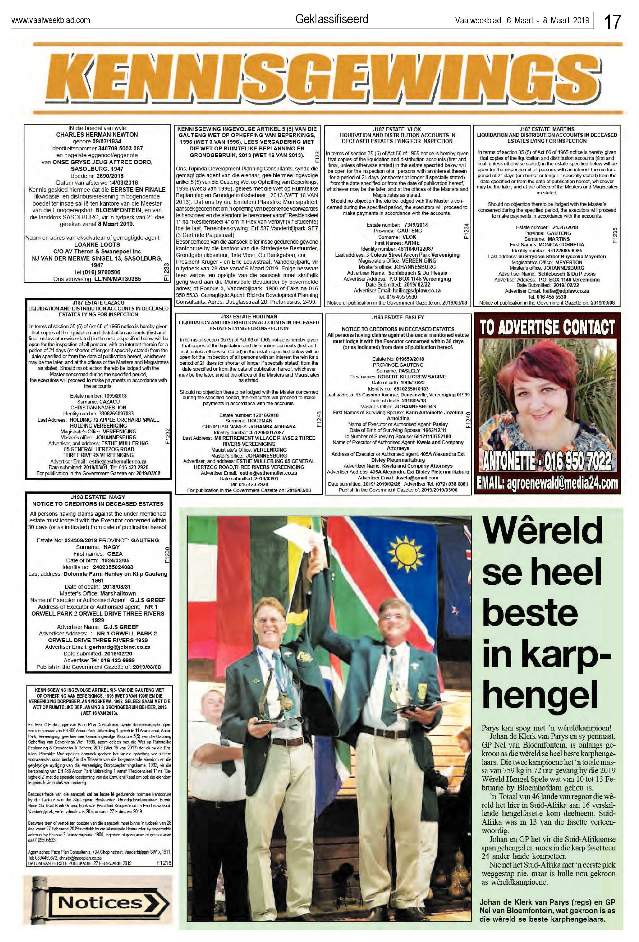 Vaalweekblad 6 – 8 Maart 2019 page 17