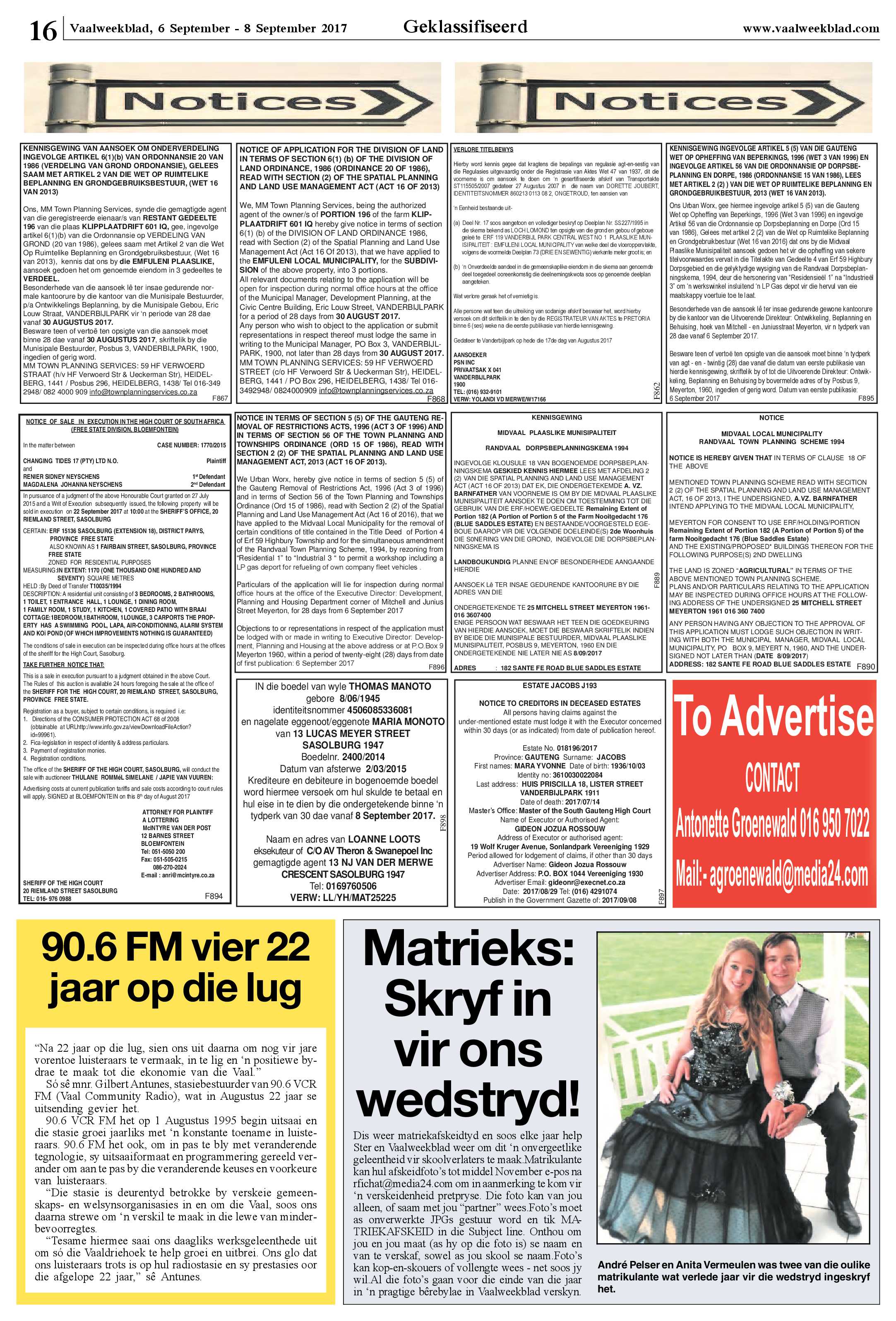 Vaalweekblad 6 – 8 November 2017 page 16