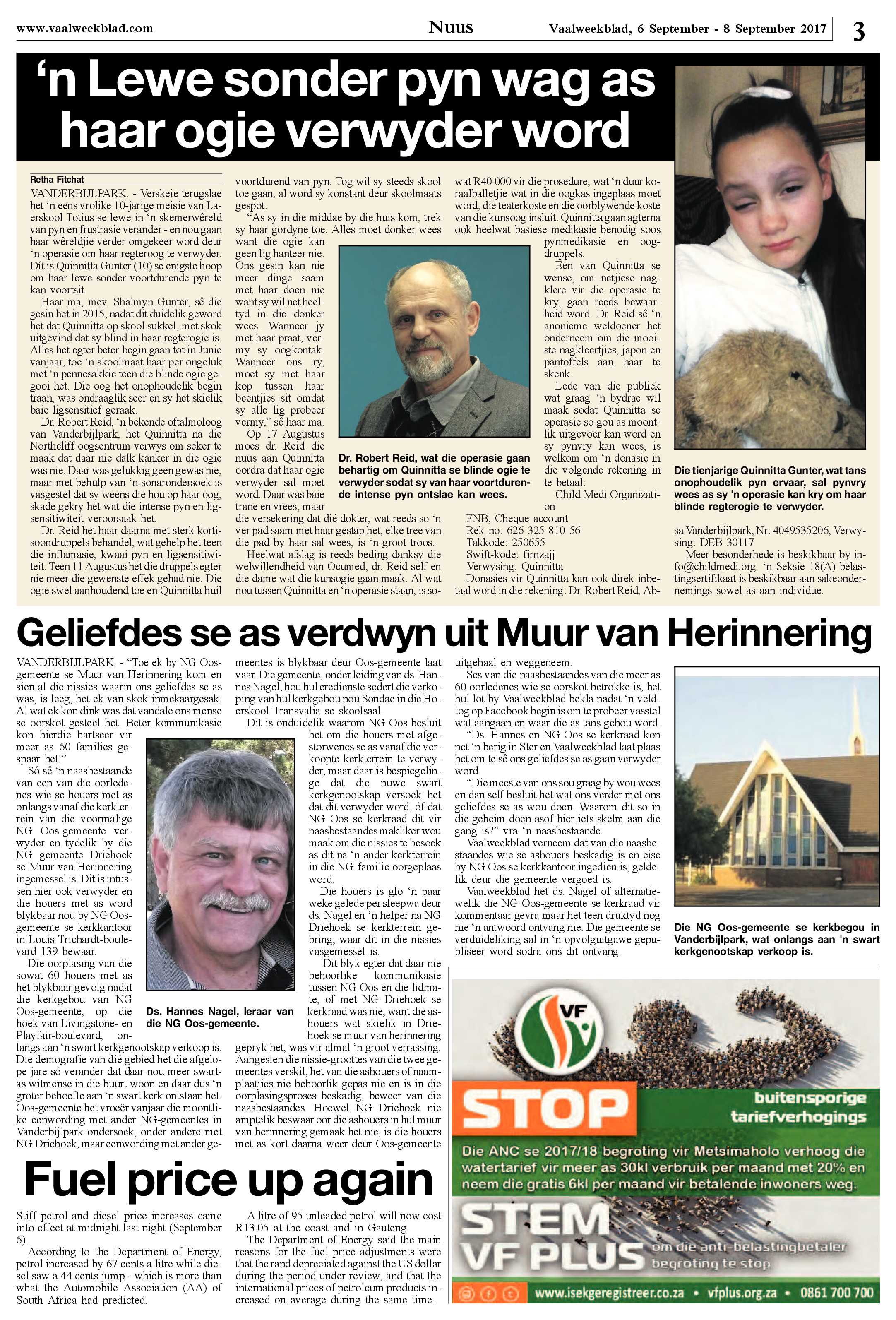 Vaalweekblad 6 – 8 November 2017 page 3