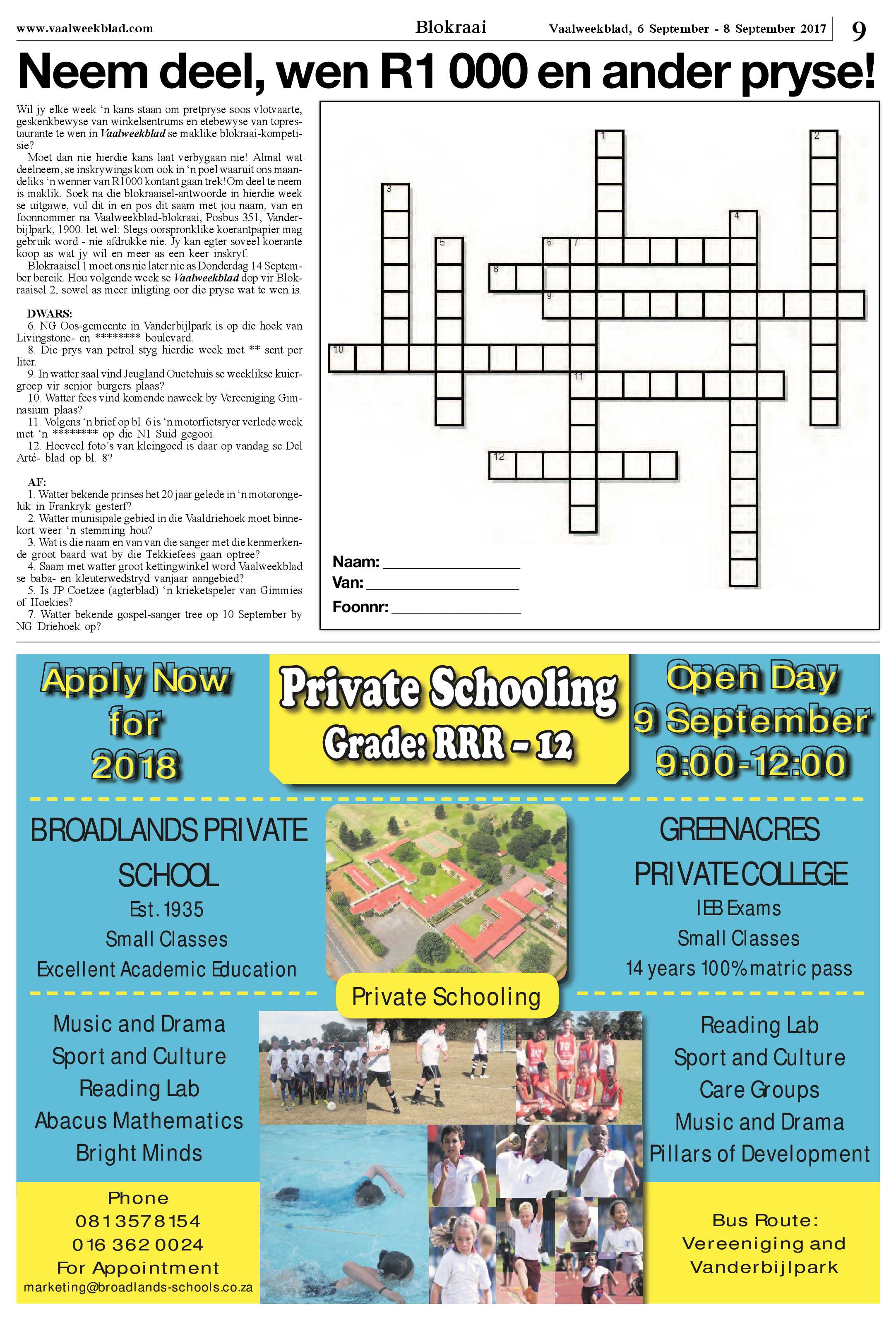 Vaalweekblad 6 – 8 November 2017 page 9