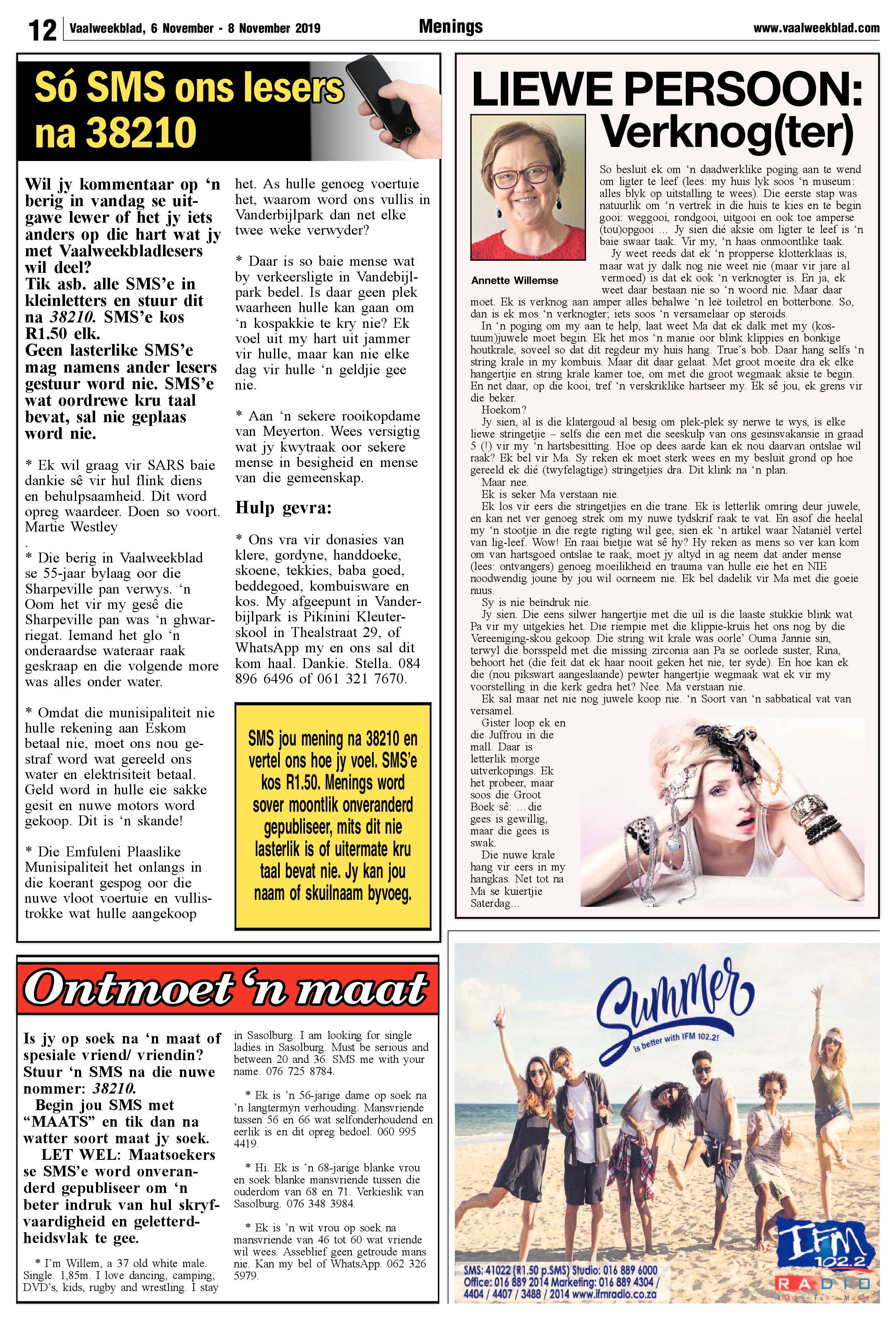 Vaalweekblad 6 – 8 November 2019 page 12