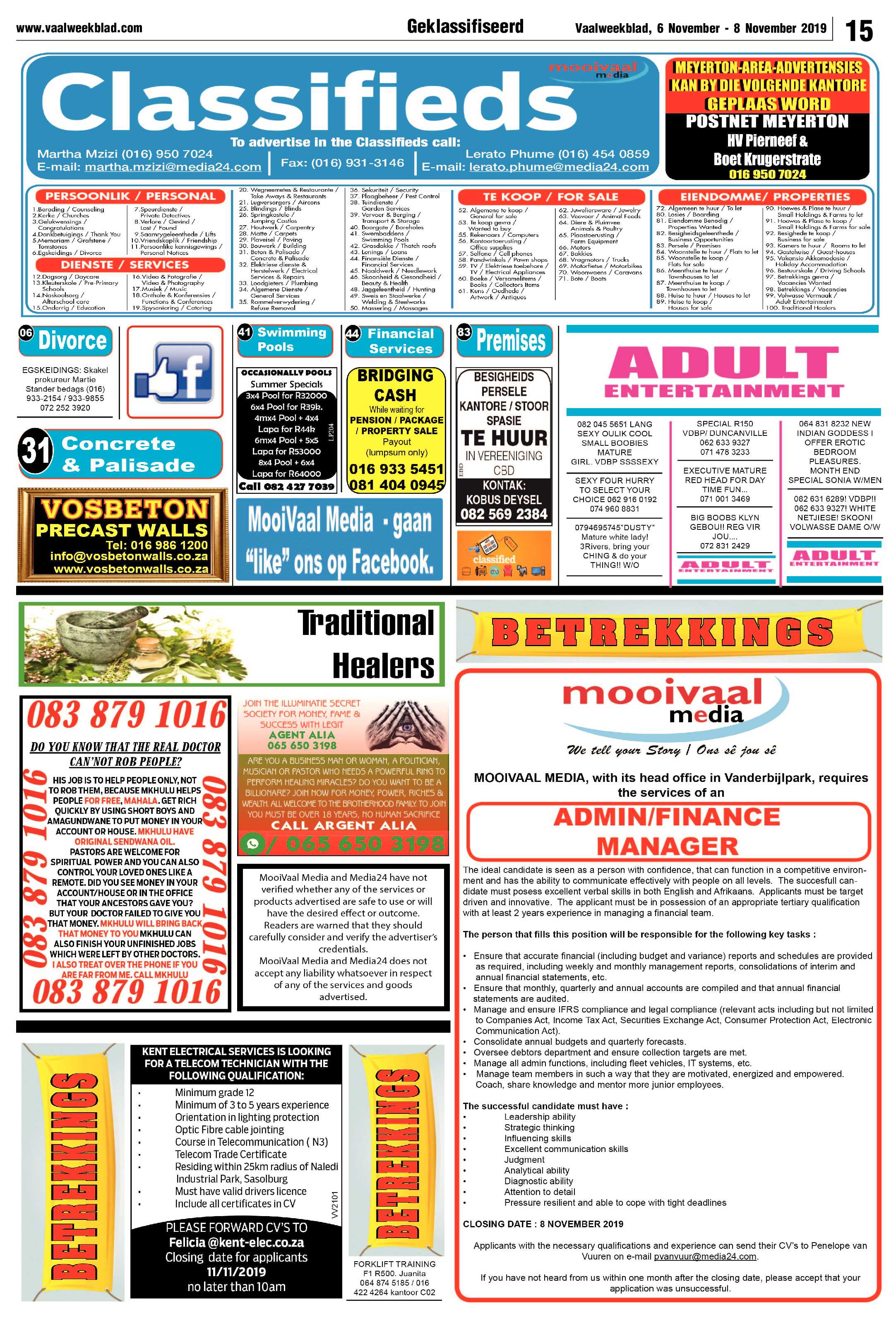 Vaalweekblad 6 – 8 November 2019 page 15