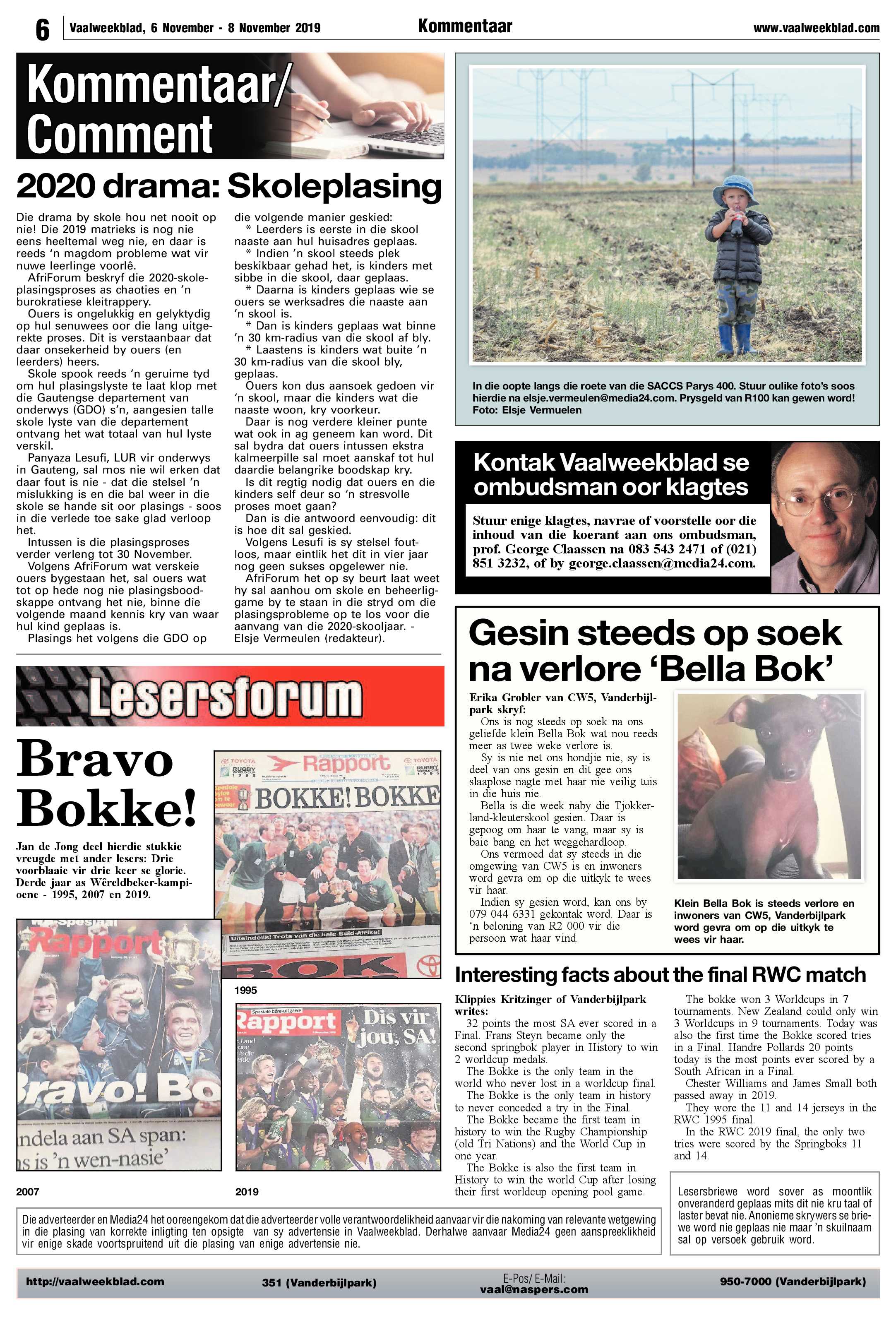 Vaalweekblad 6 – 8 November 2019 page 6