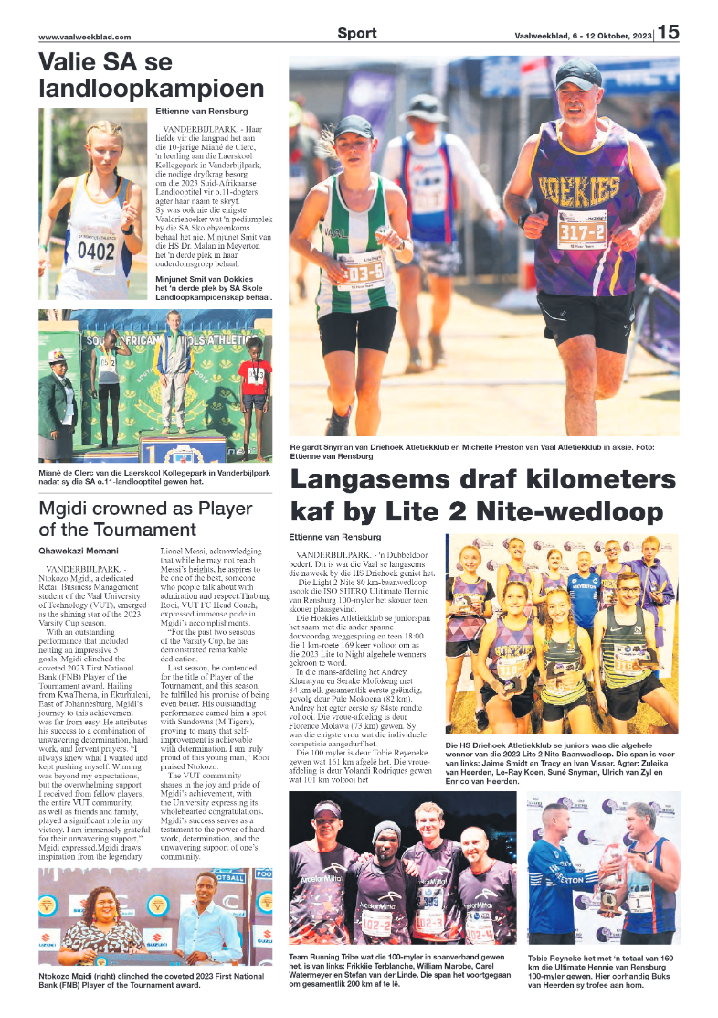 Vaalweekblad, 6 – 12 Oktober, 2023 page 15