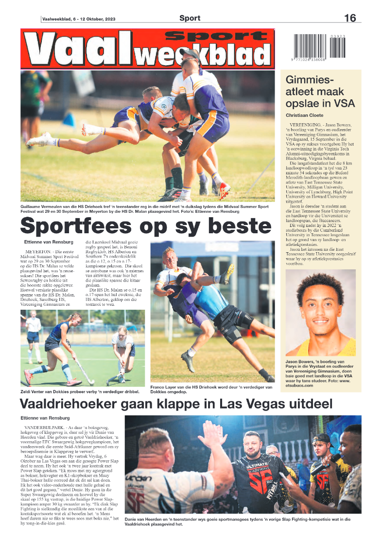 Vaalweekblad, 6 – 12 Oktober, 2023 page 16