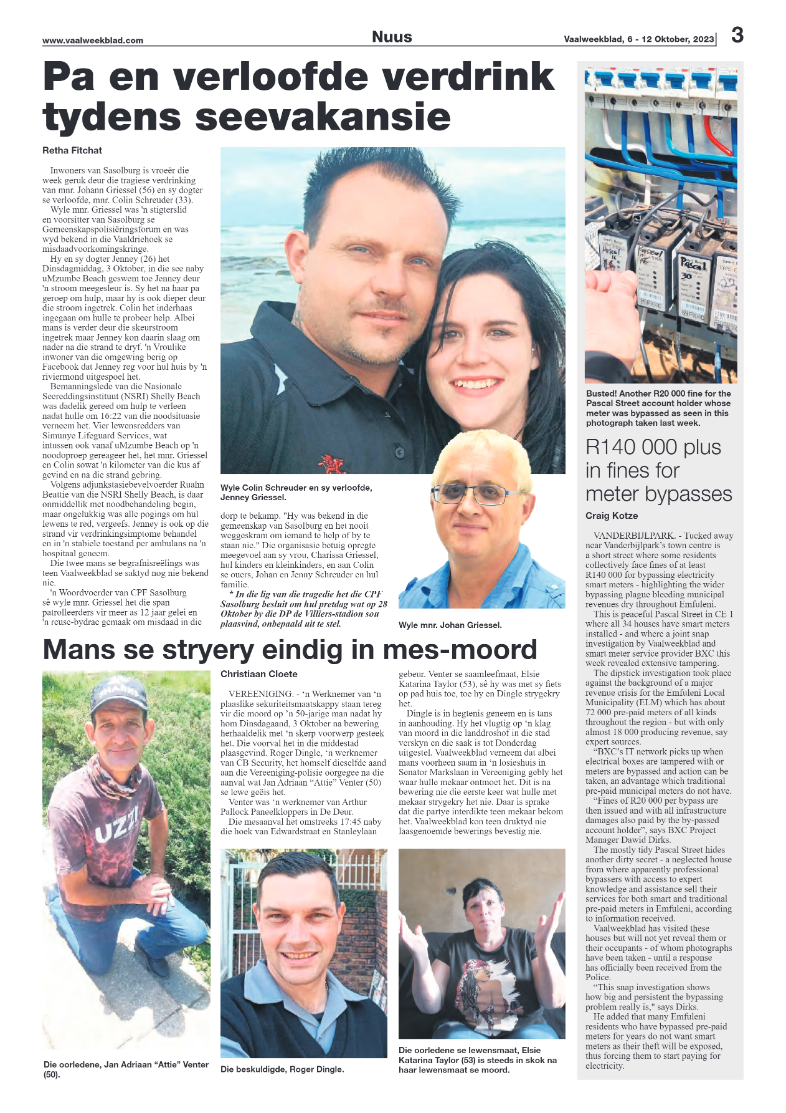 Vaalweekblad, 6 – 12 Oktober, 2023 page 3