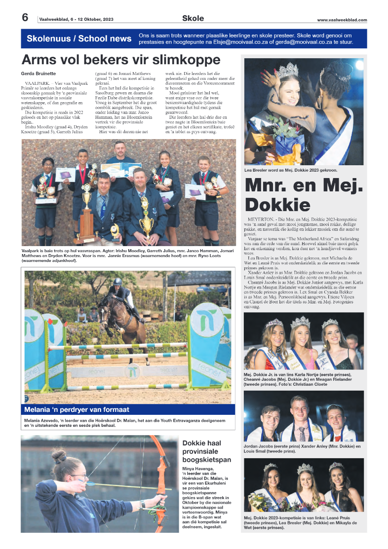 Vaalweekblad, 6 – 12 Oktober, 2023 page 6