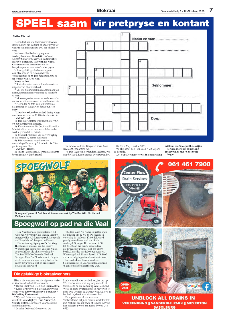 Vaalweekblad, 6 – 12 Oktober, 2023 page 7