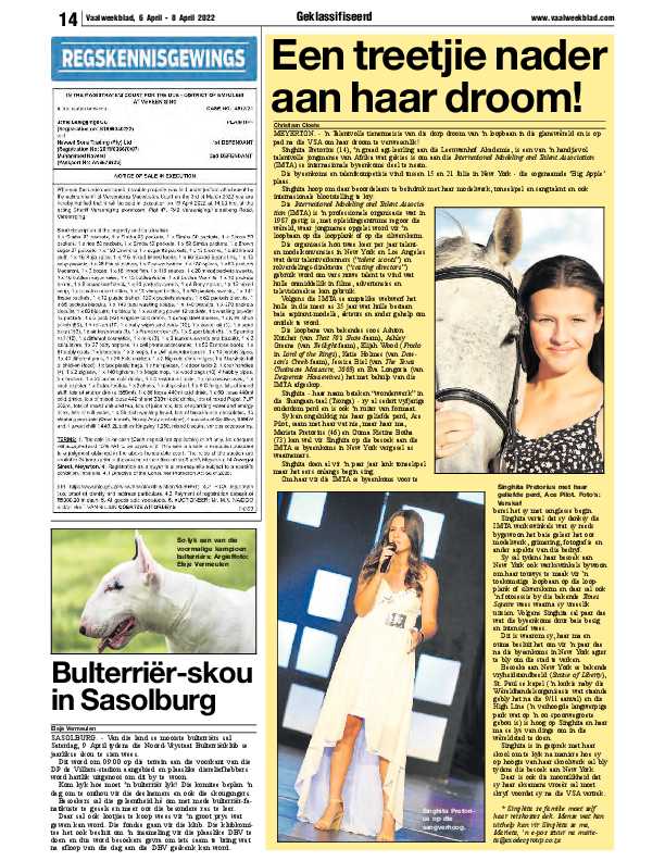 Vaalweekblad 6 April – 8 April 2022 page 14