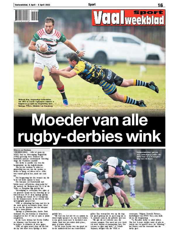 Vaalweekblad 6 April – 8 April 2022 page 16
