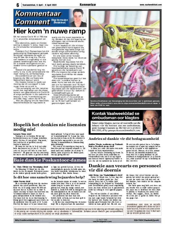 Vaalweekblad 6 April – 8 April 2022 page 7