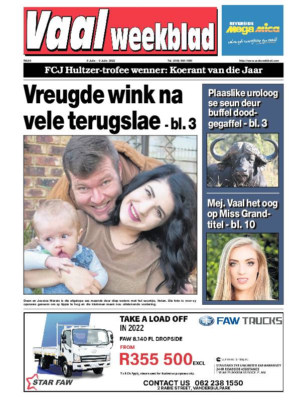 Vaalweekblad, 6 Julie – 8 Julie 2022 page 1