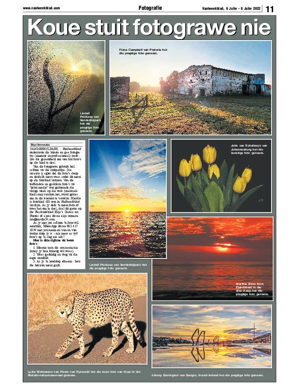 Vaalweekblad, 6 Julie – 8 Julie 2022 page 11
