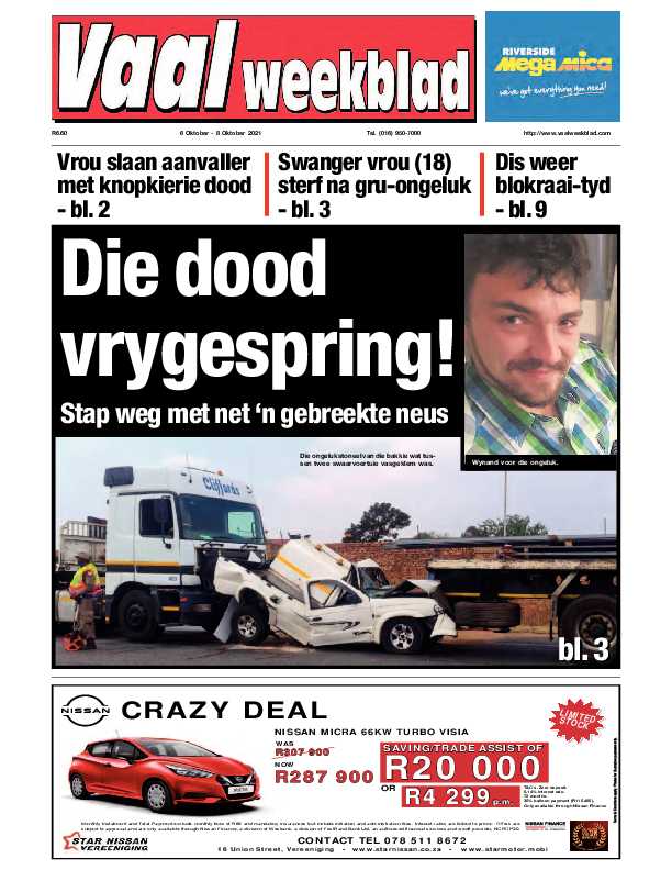 Vaalweekblad, 6 Oktober – 8 Oktober 2021 page 1