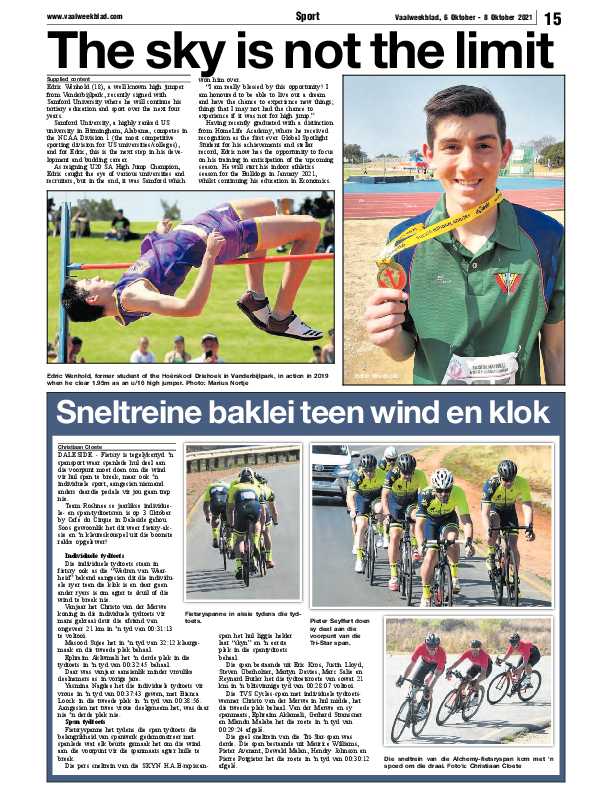 Vaalweekblad, 6 Oktober – 8 Oktober 2021 page 15