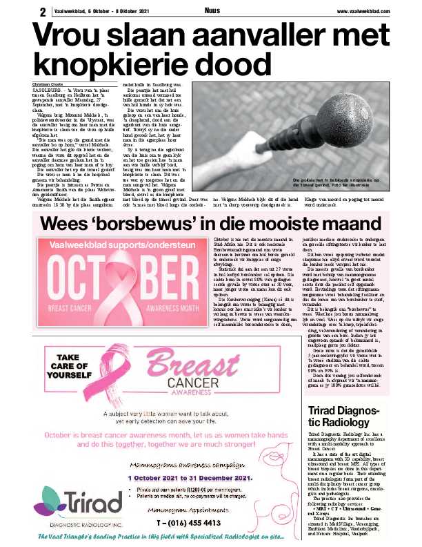 Vaalweekblad, 6 Oktober – 8 Oktober 2021 page 4