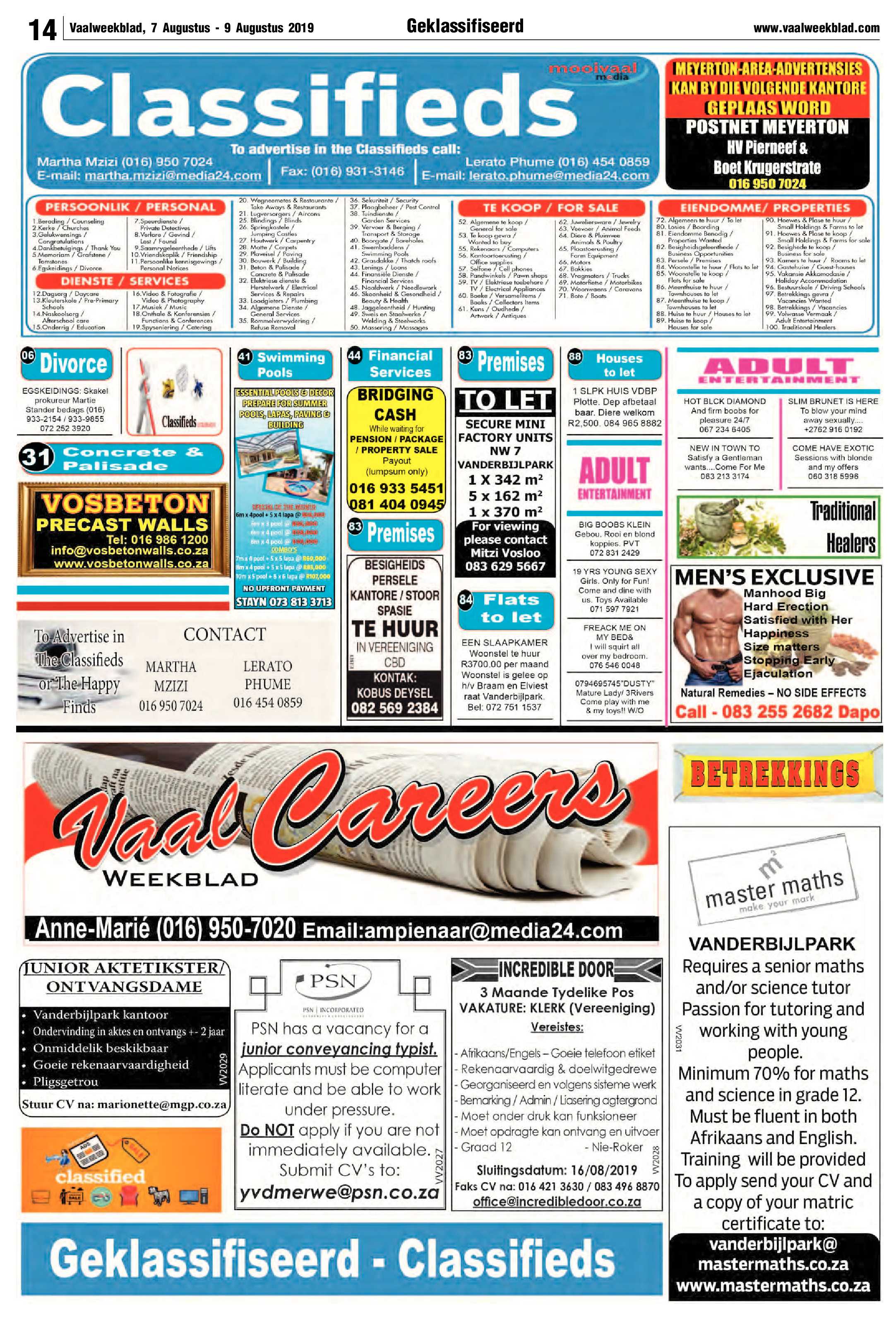 Vaalweekblad 7 – 9 Augustus 2019 page 14