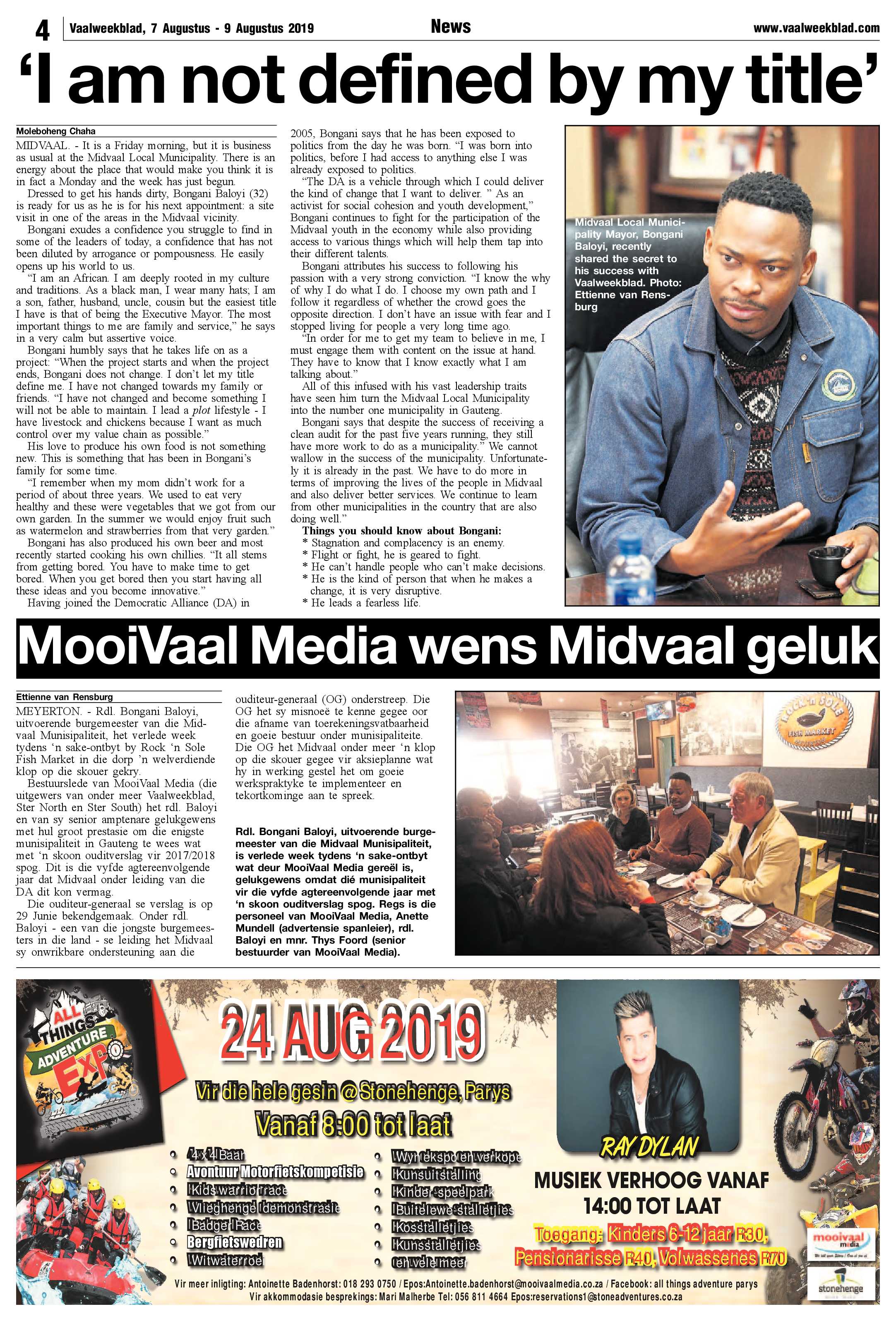 Vaalweekblad 7 – 9 Augustus 2019 page 4