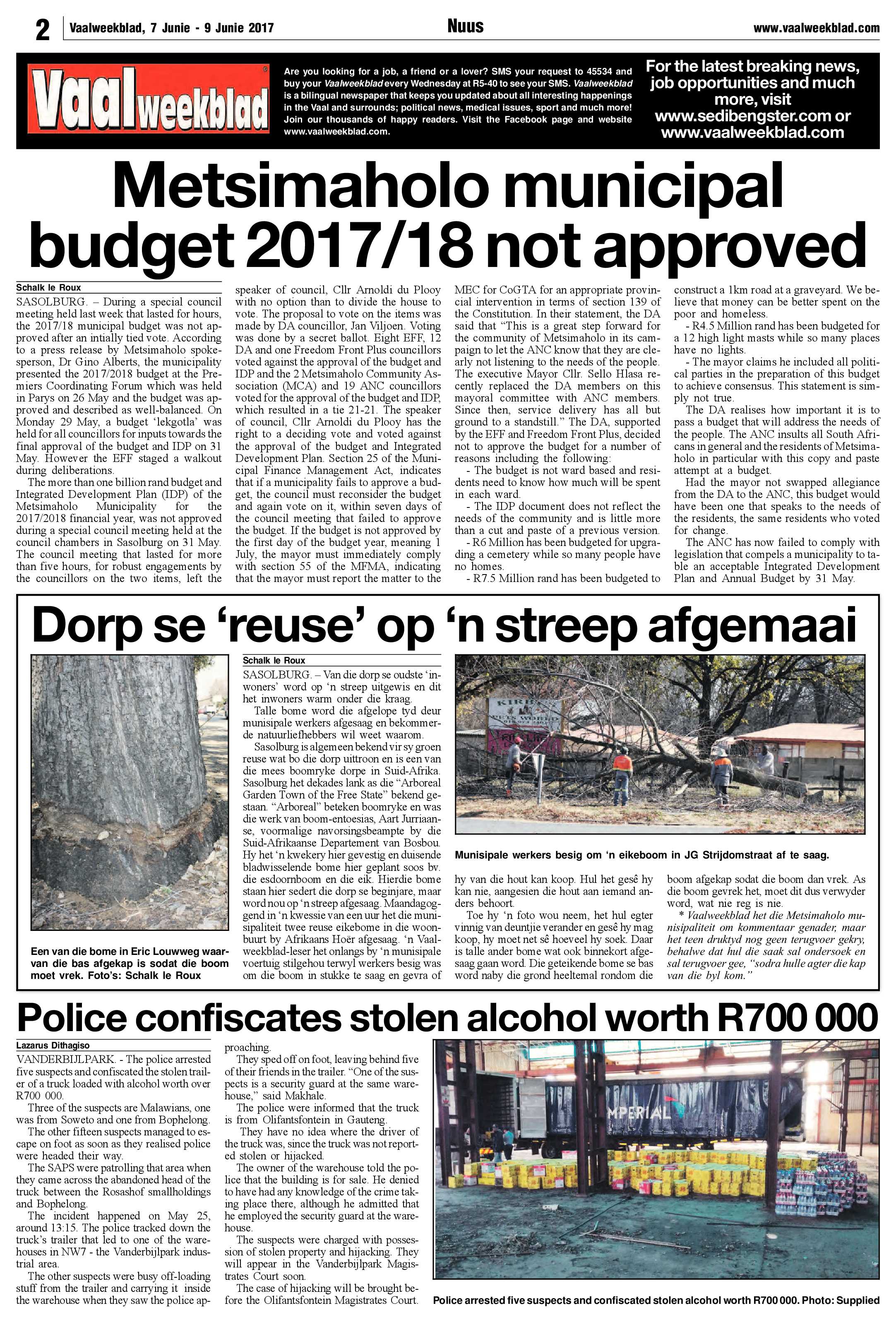 Vaalweekblad 7 – 9 Junie 2017 page 2