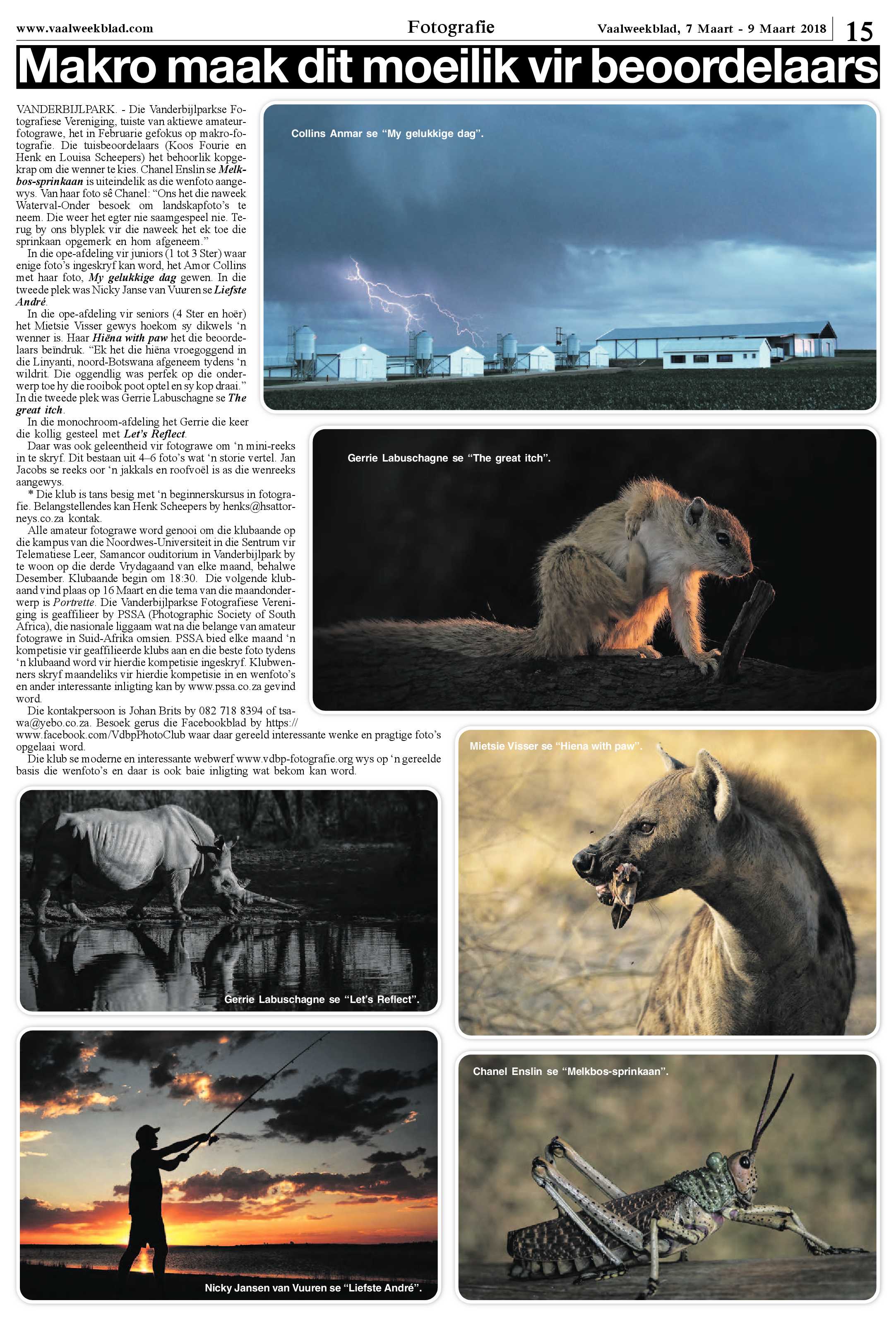 Vaalweekblad 7 – 9 Maart 2018 page 15