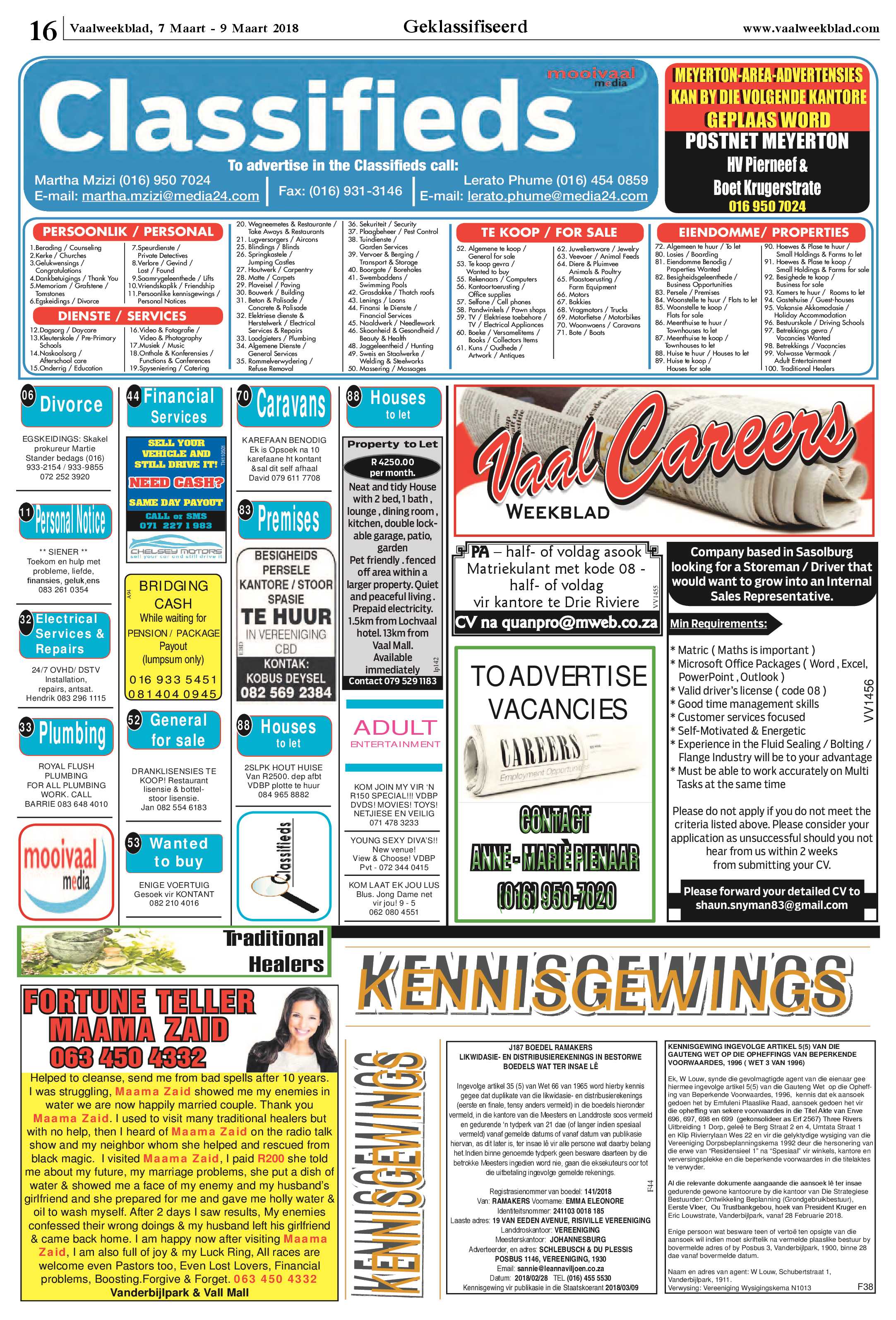 Vaalweekblad 7 – 9 Maart 2018 page 16