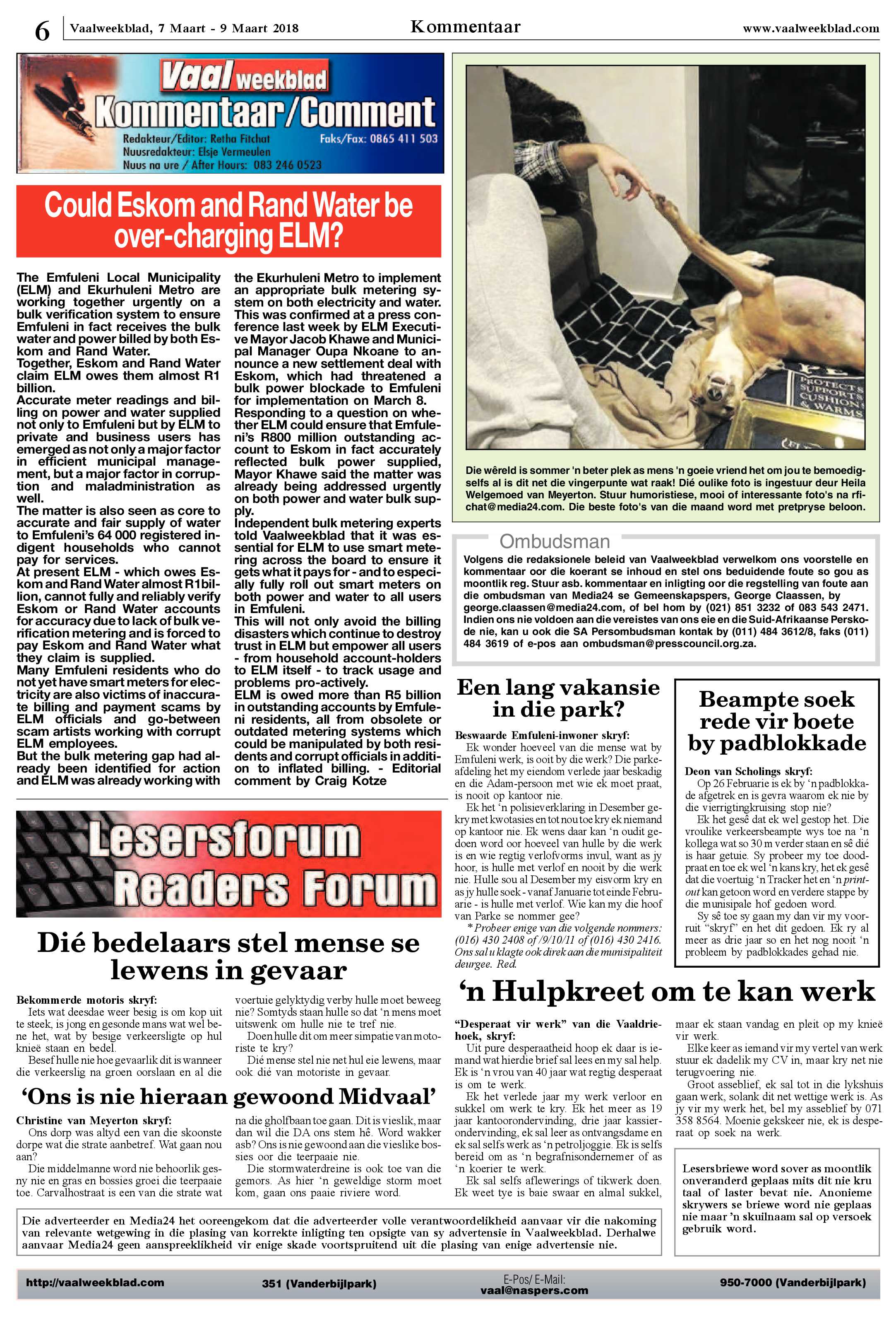 Vaalweekblad 7 – 9 Maart 2018 page 6
