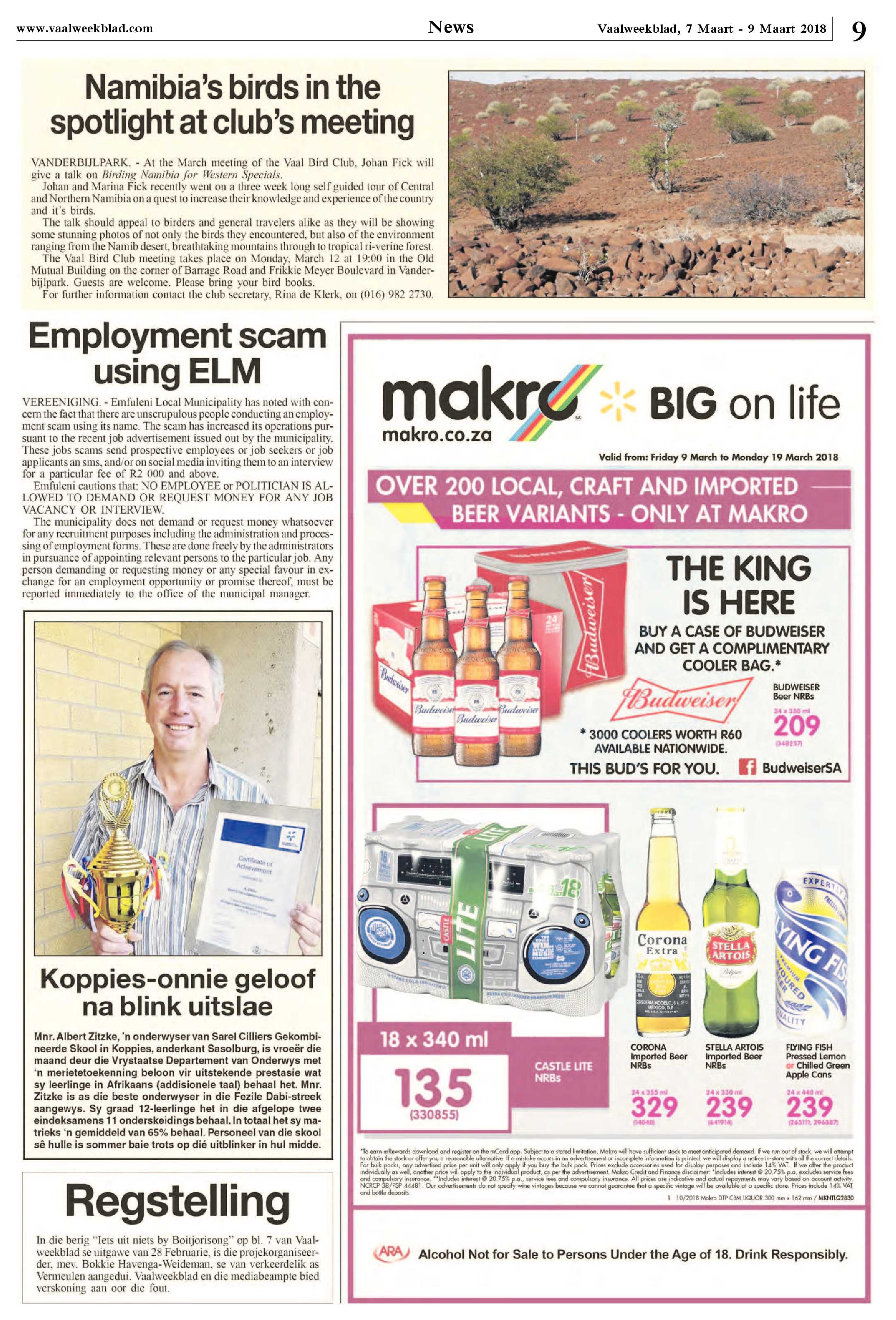 Vaalweekblad 7 – 9 Maart 2018 page 9