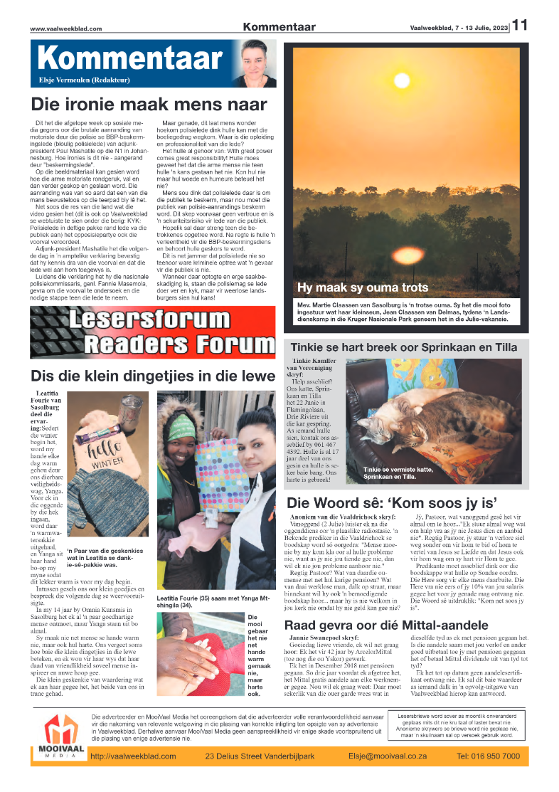 Vaalweekblad, 7 – 13 Julie, 2023 page 10