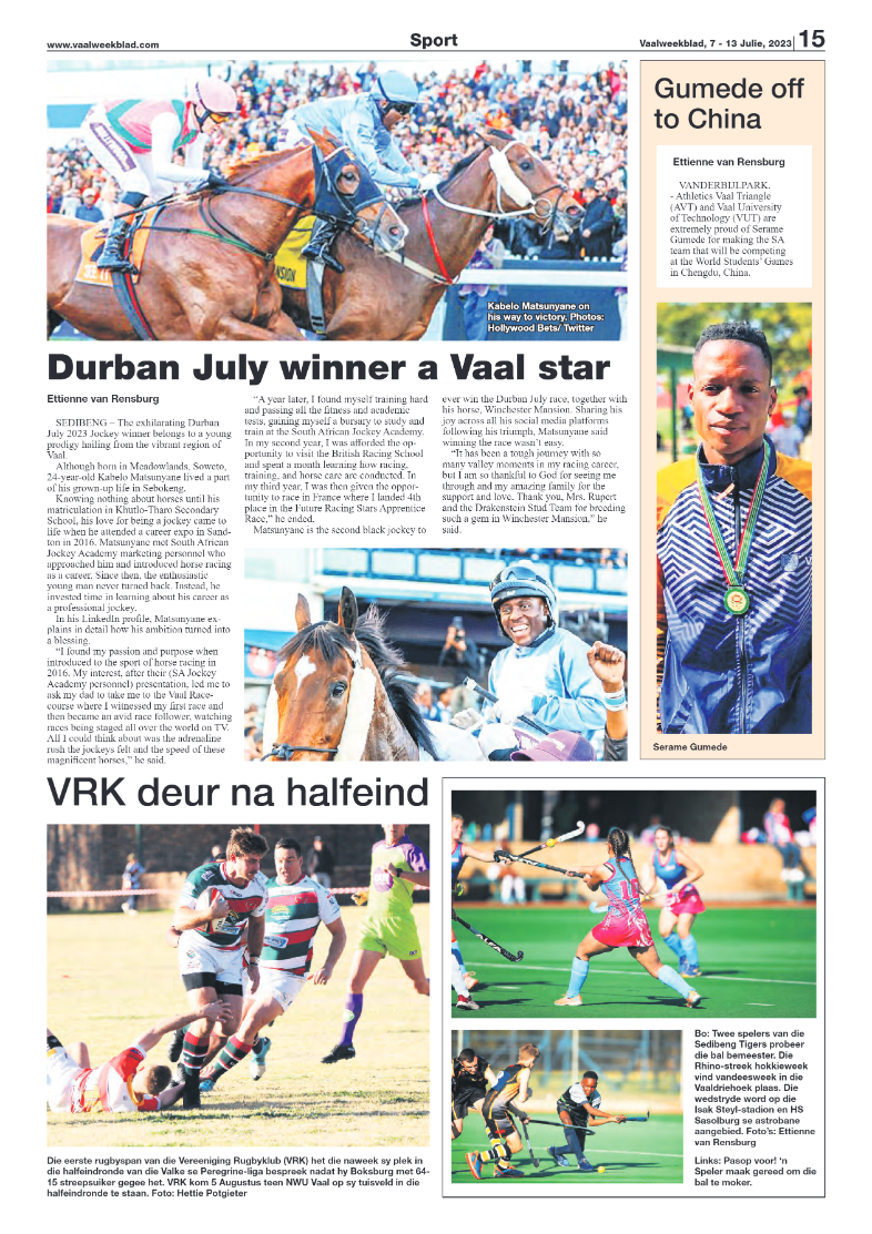 Vaalweekblad, 7 – 13 Julie, 2023 page 14