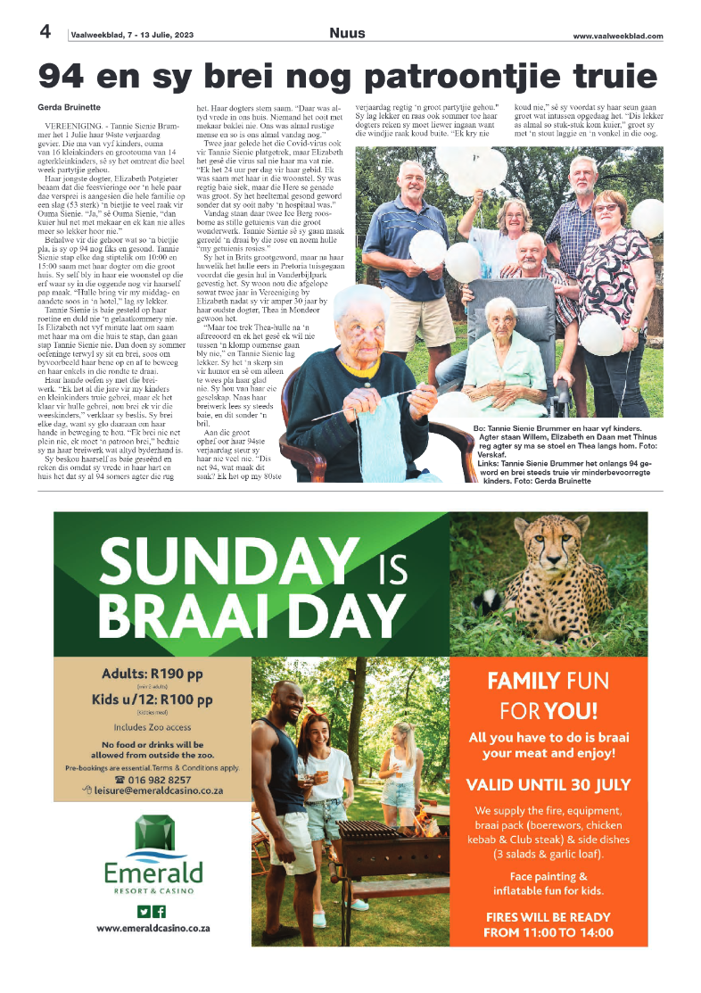 Vaalweekblad, 7 – 13 Julie, 2023 page 4