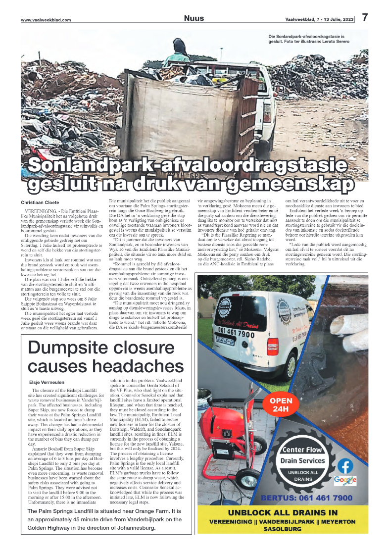 Vaalweekblad, 7 – 13 Julie, 2023 page 7