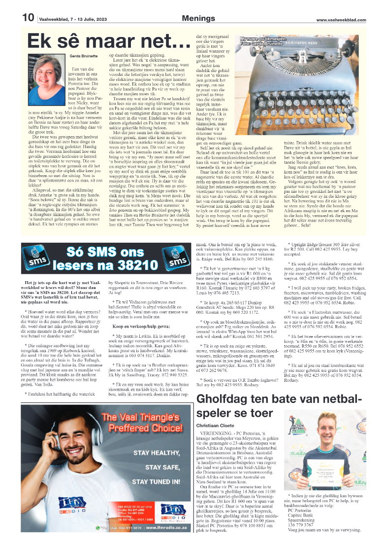 Vaalweekblad, 7 – 13 Julie, 2023 page 9