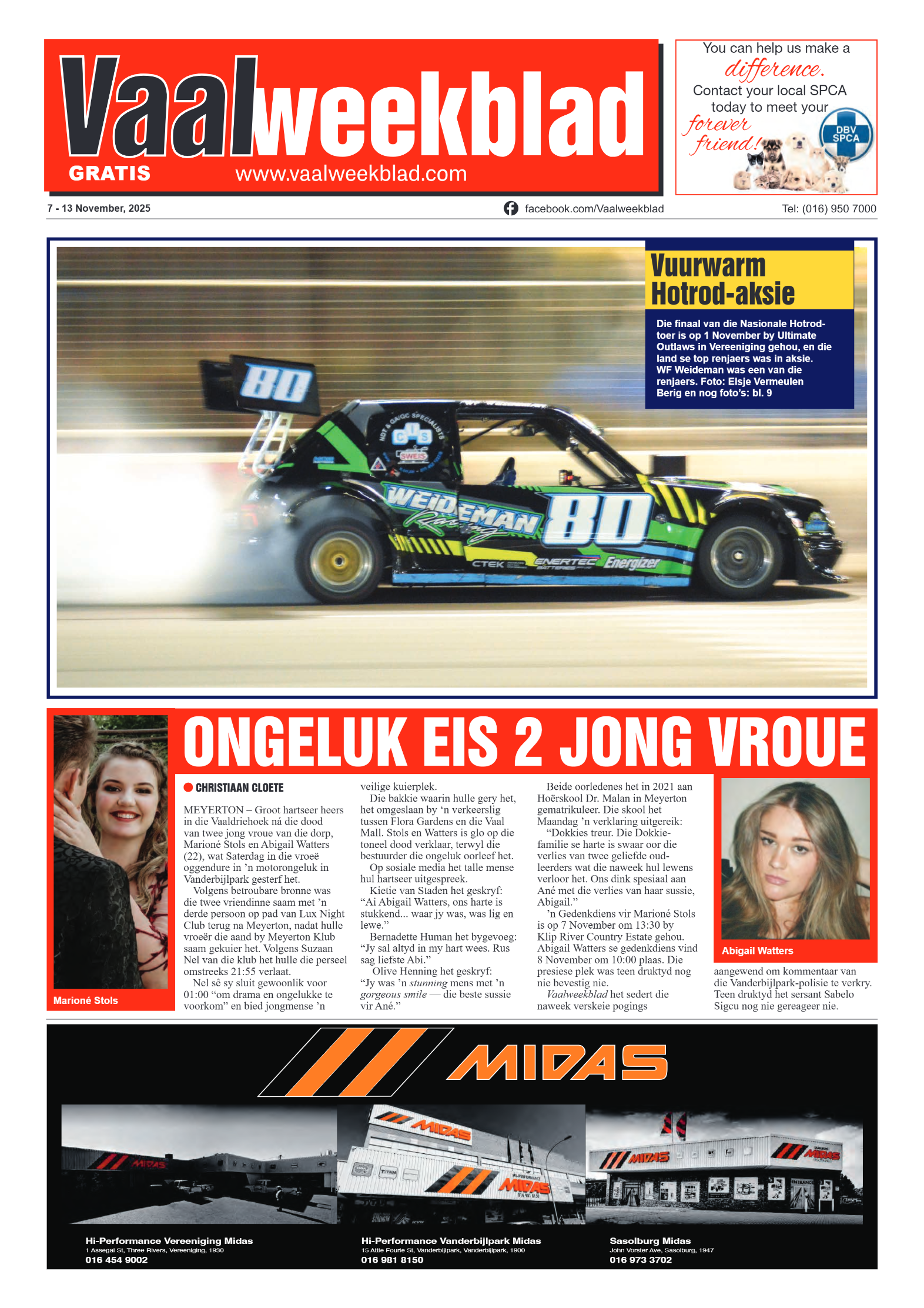 Vaalweekblad 7 – 13 November, 2025 page 1