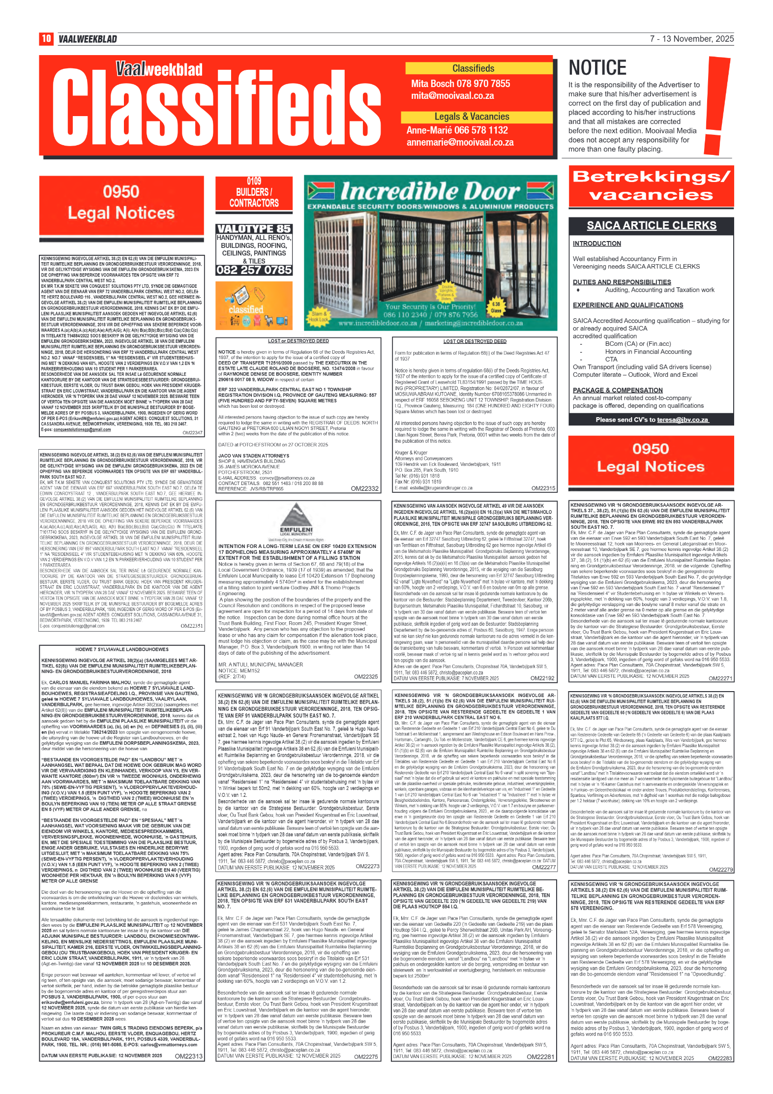 Vaalweekblad 7 – 13 November, 2025 page 10