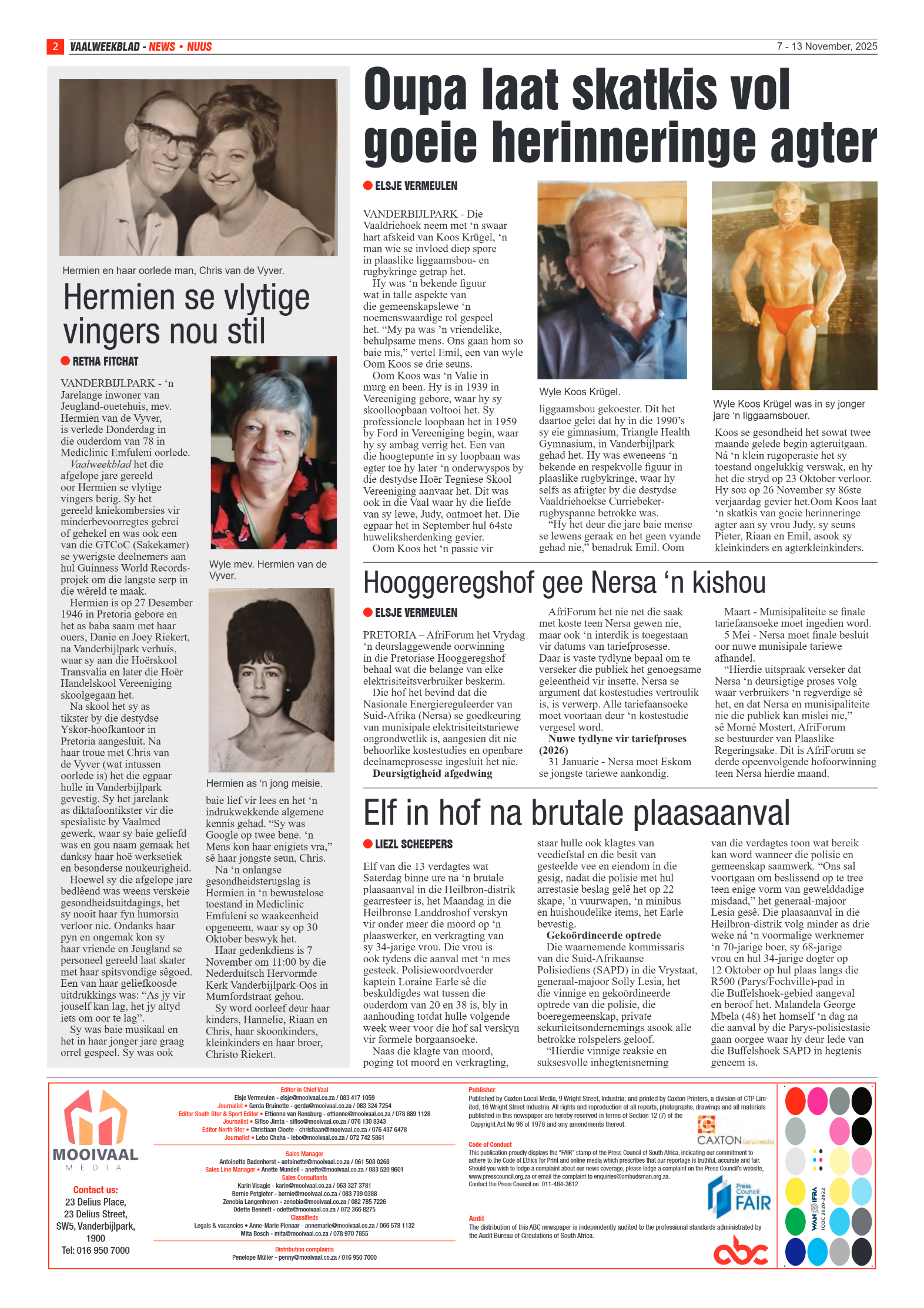 Vaalweekblad 7 – 13 November, 2025 page 2