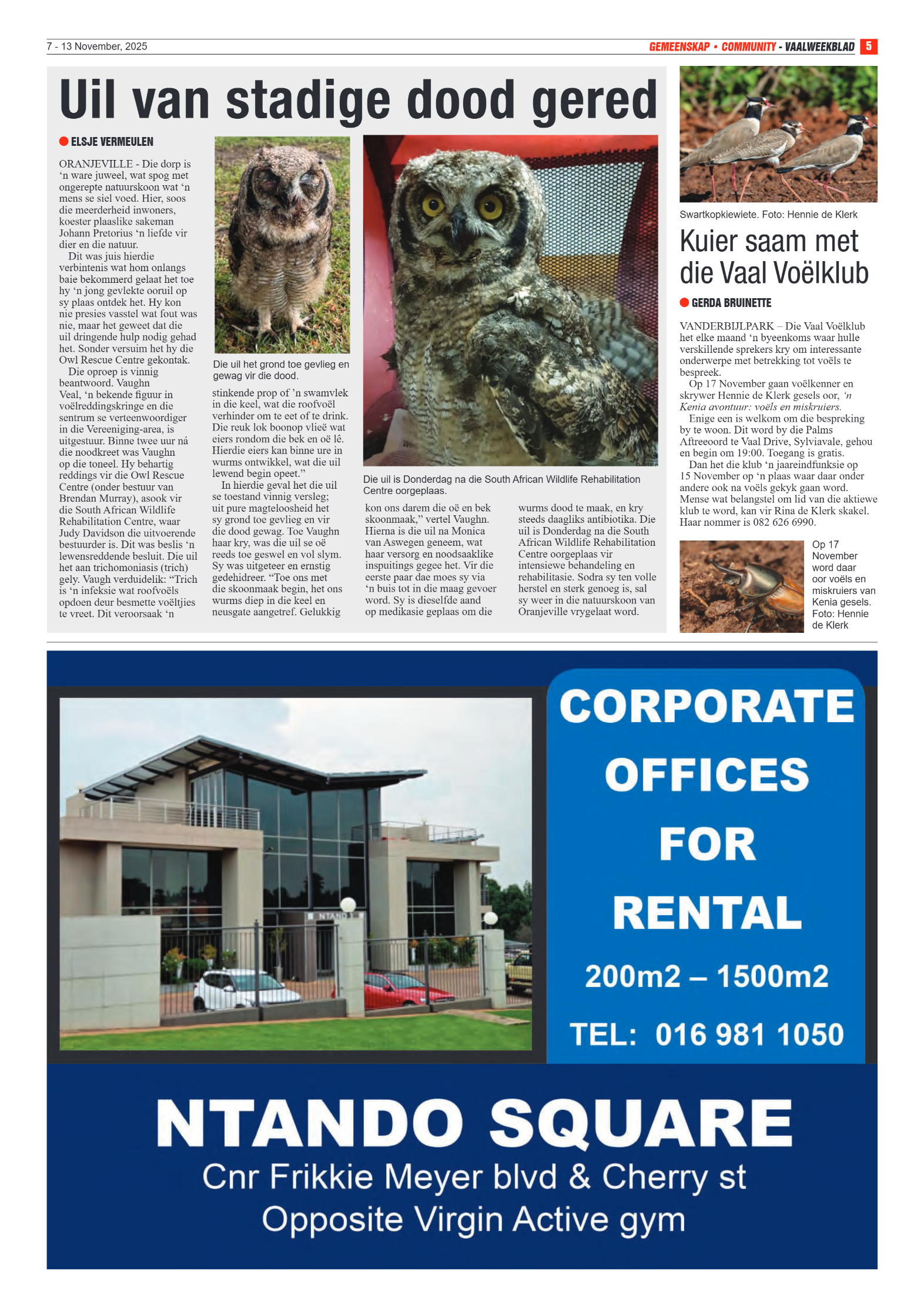 Vaalweekblad 7 – 13 November, 2025 page 5