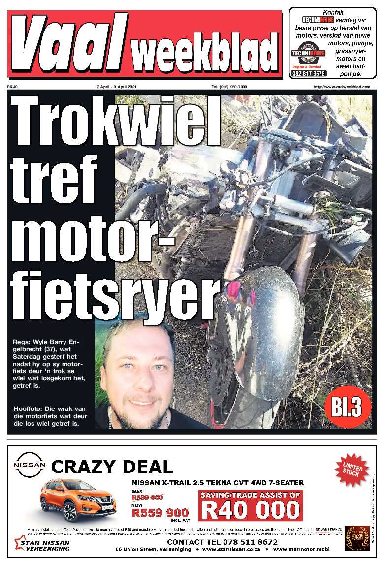 Vaalweekblad, 7 April – 9 April 2021 page 1