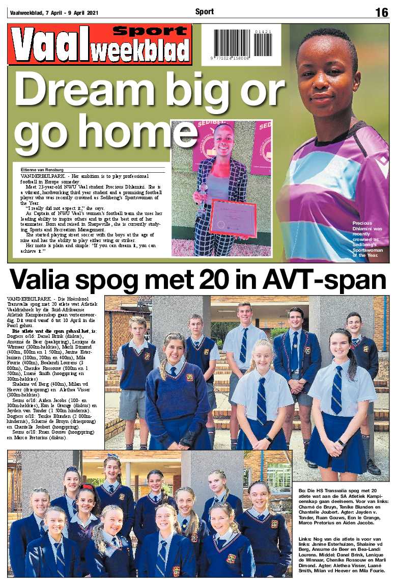 Vaalweekblad, 7 April – 9 April 2021 page 16