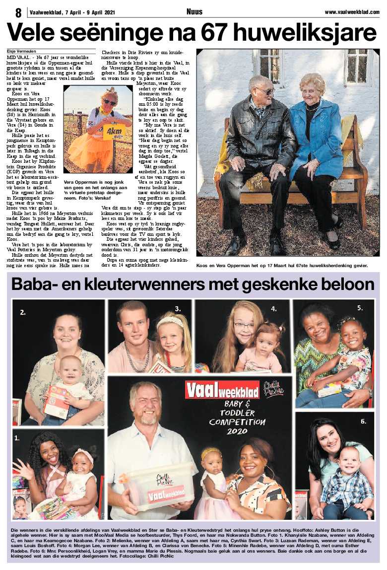 Vaalweekblad, 7 April – 9 April 2021 page 8