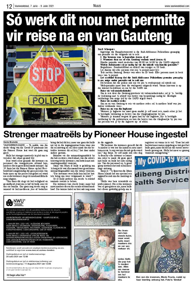 Vaalweekblad, 7 Julie – 9 Julie 2021 page 14