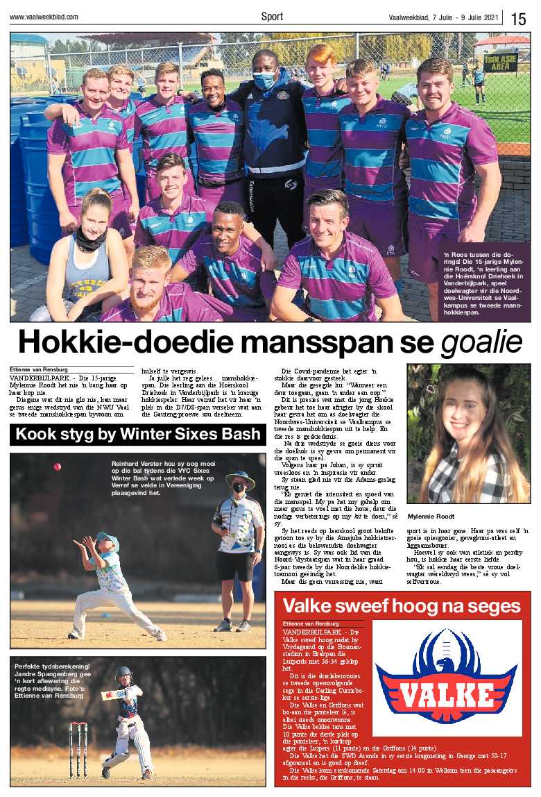 Vaalweekblad, 7 Julie – 9 Julie 2021 page 15