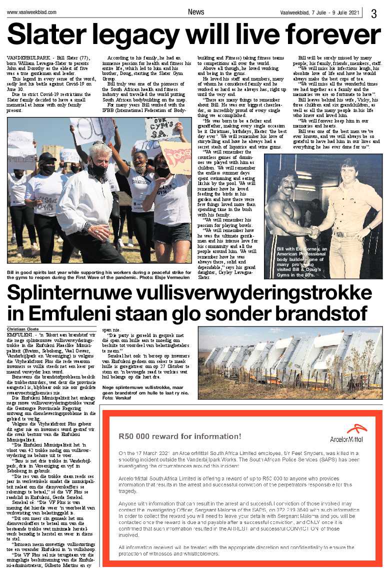 Vaalweekblad, 7 Julie – 9 Julie 2021 page 3