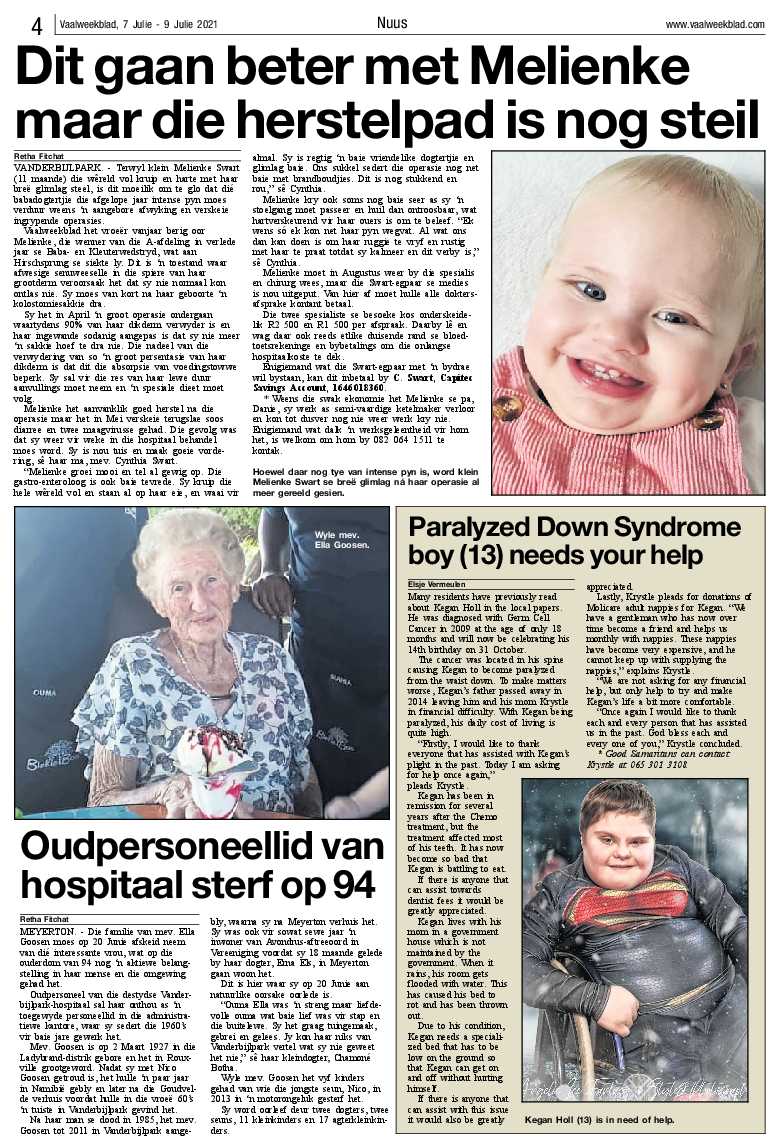 Vaalweekblad, 7 Julie – 9 Julie 2021 page 4