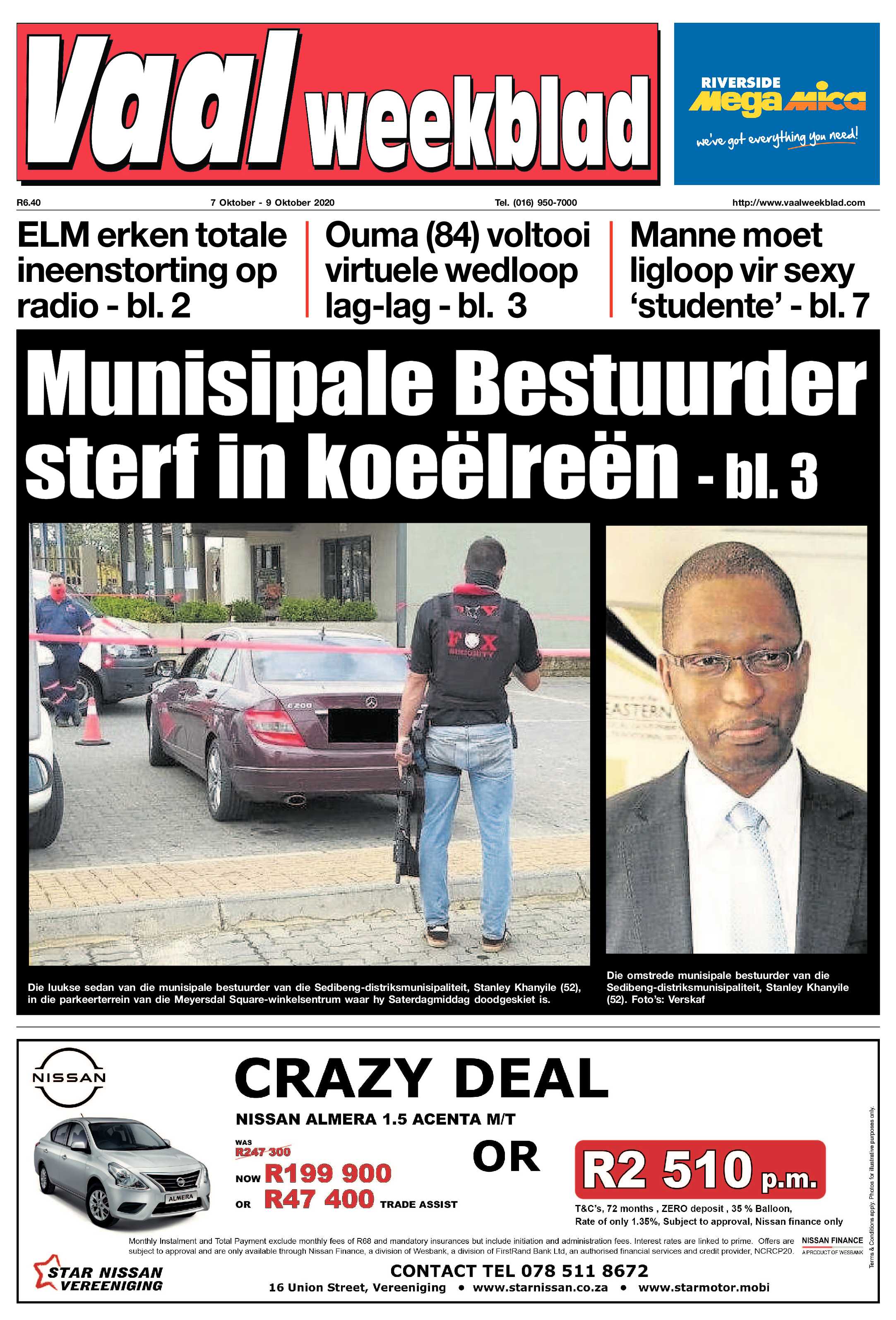 Vaalweekblad 7 Oktober – 9 Oktober 2020 page 1