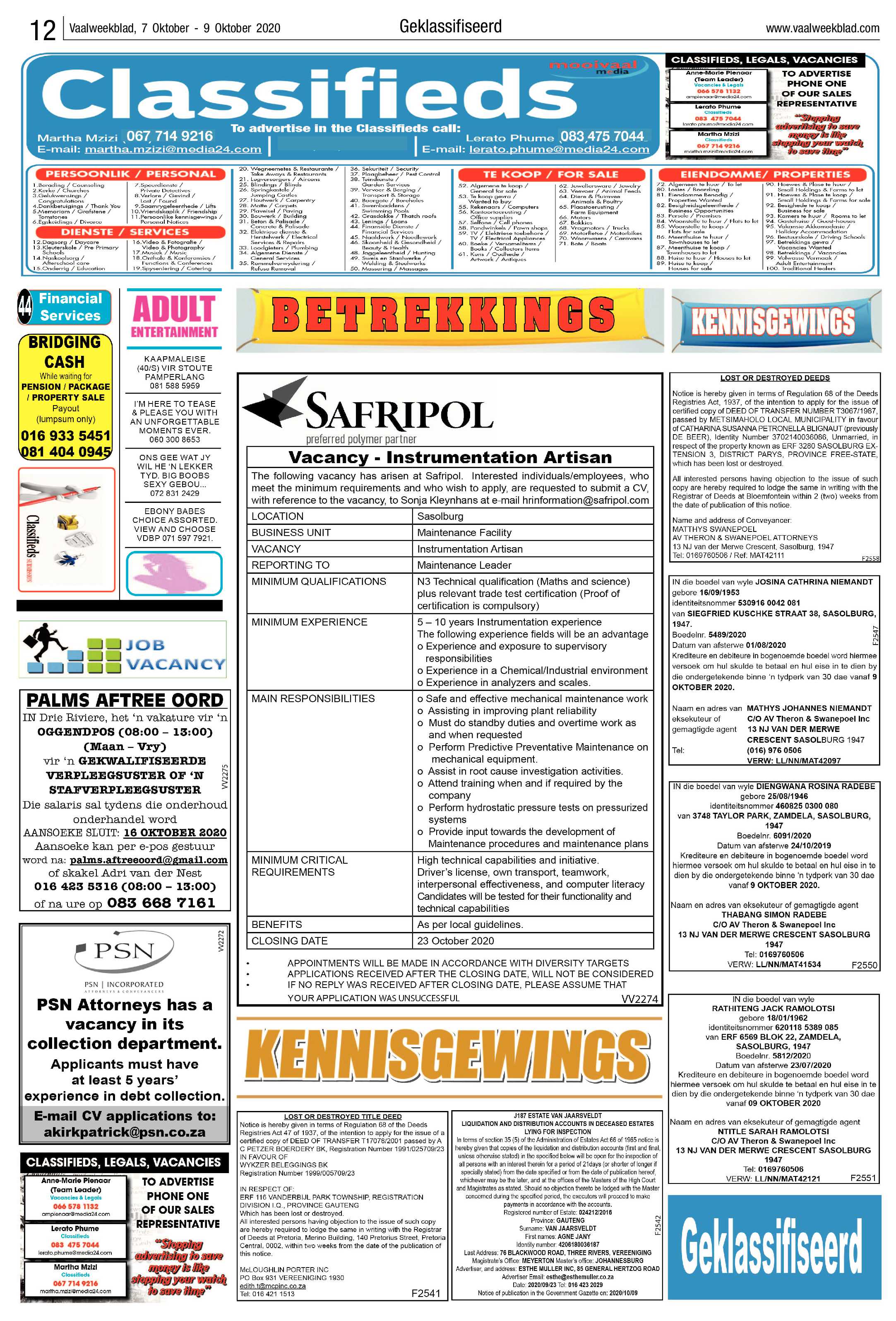 Vaalweekblad 7 Oktober – 9 Oktober 2020 page 12