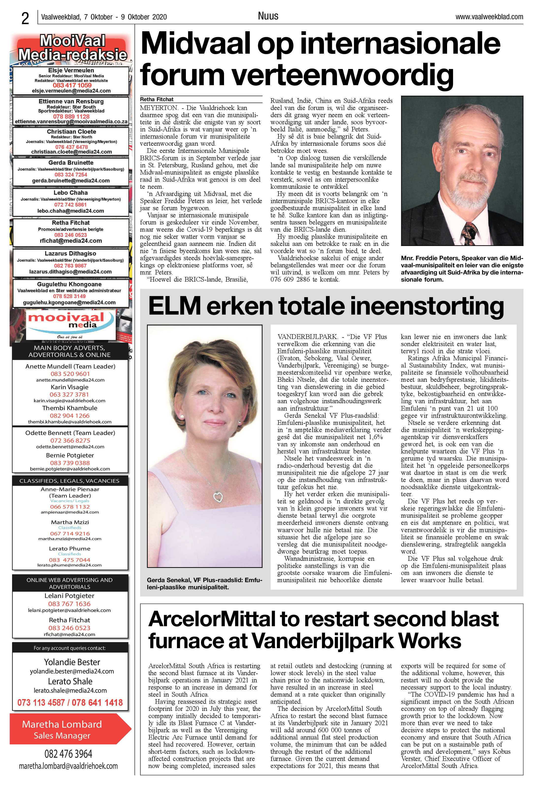 Vaalweekblad 7 Oktober – 9 Oktober 2020 page 2