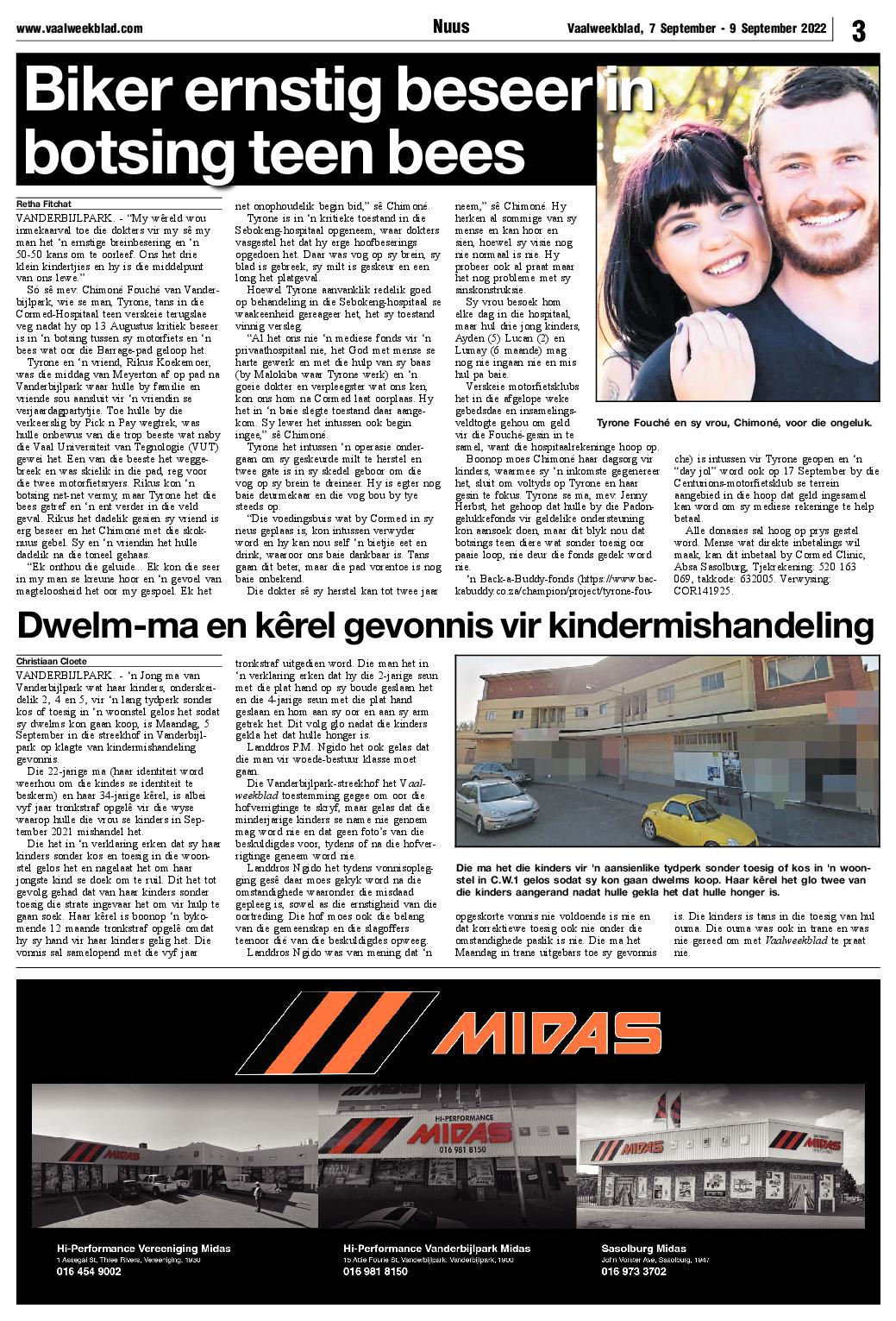 Vaalweekblad, 7 September – 9 September 2022 page 3