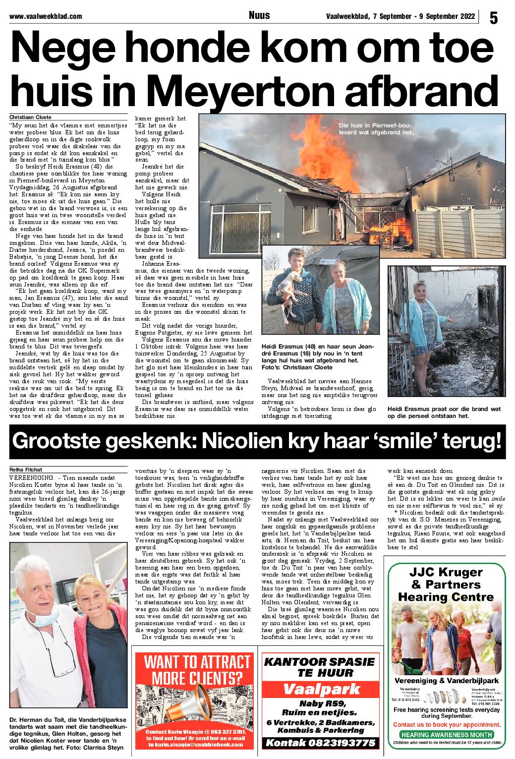 Vaalweekblad, 7 September – 9 September 2022 page 5